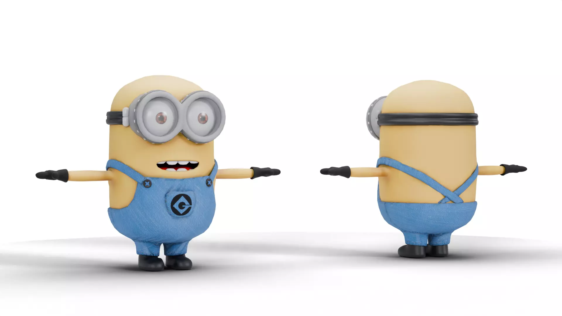 Minion Low-poly 3D model_9
