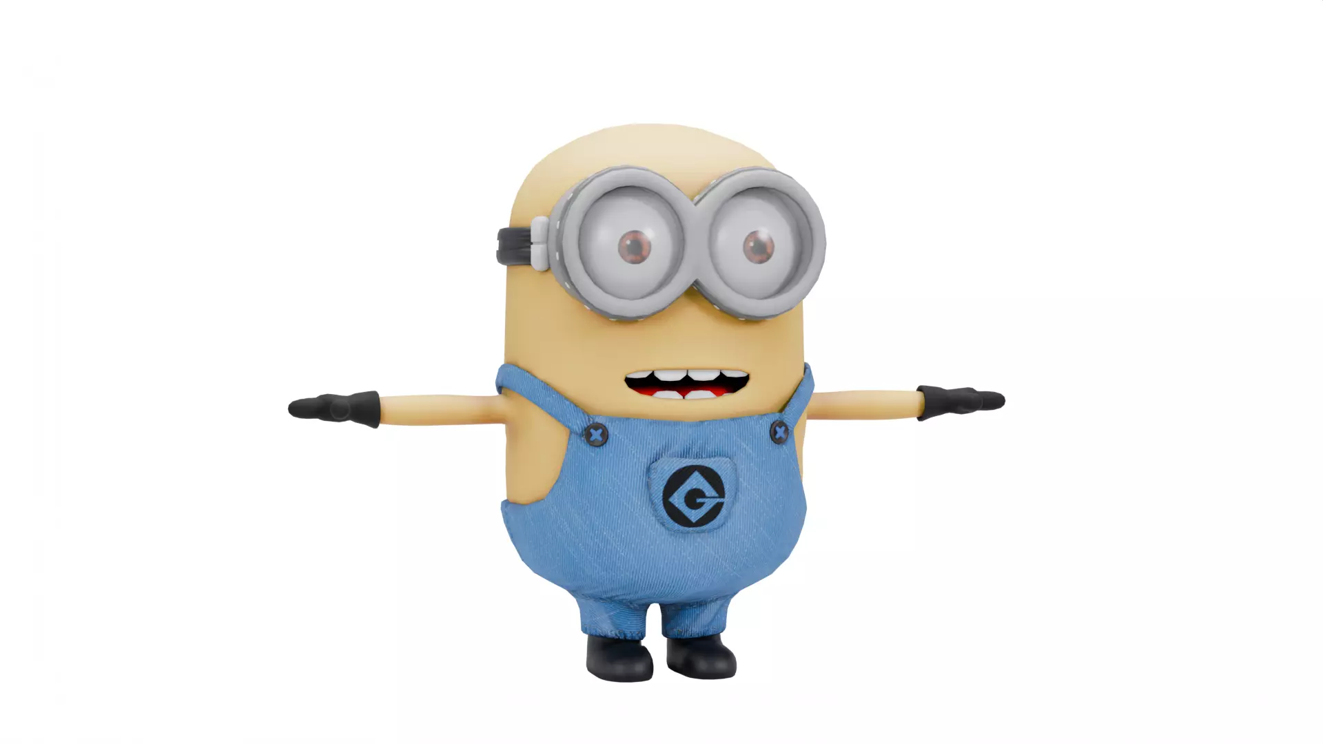 Minion Low-poly 3D model_1