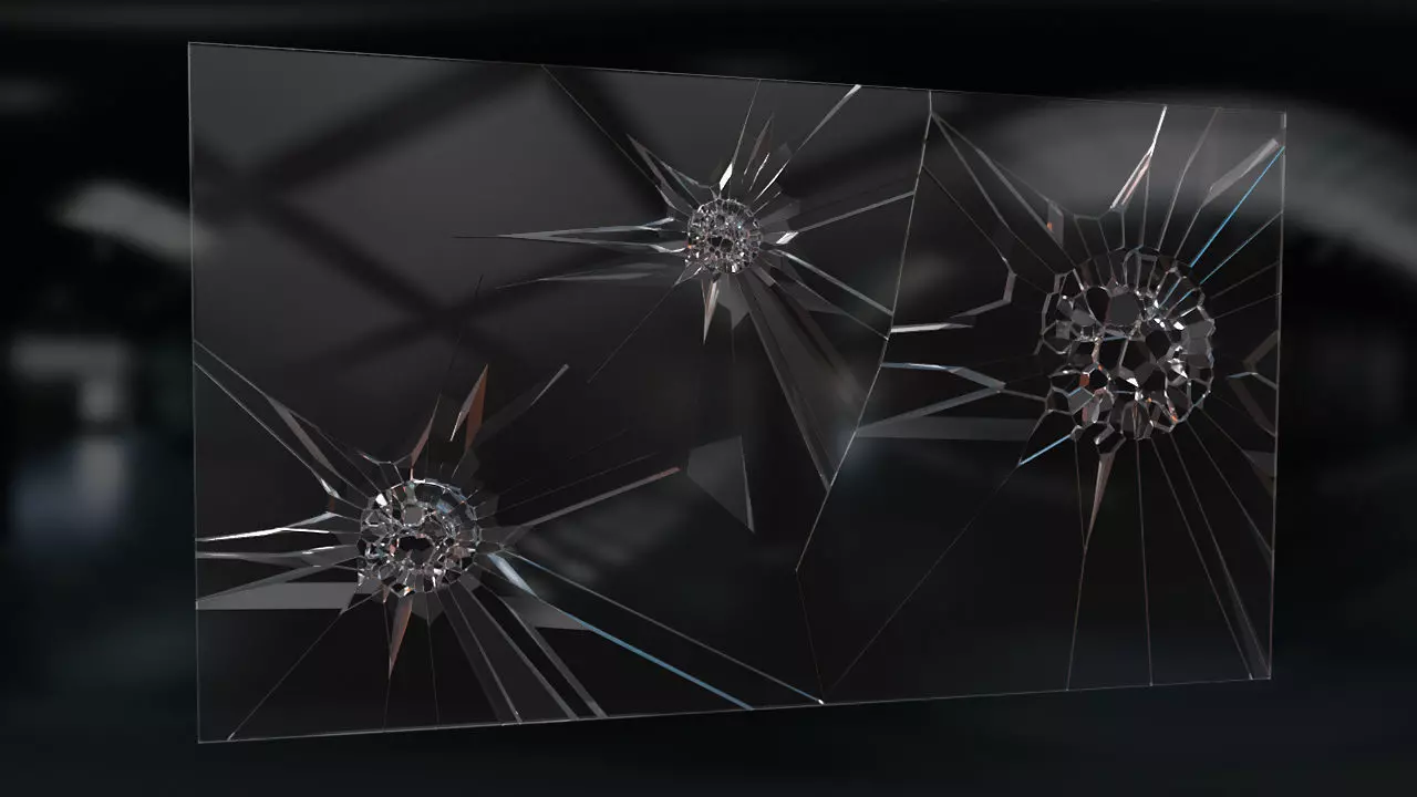 Shattered Glasses 9 Versions Free 3D model