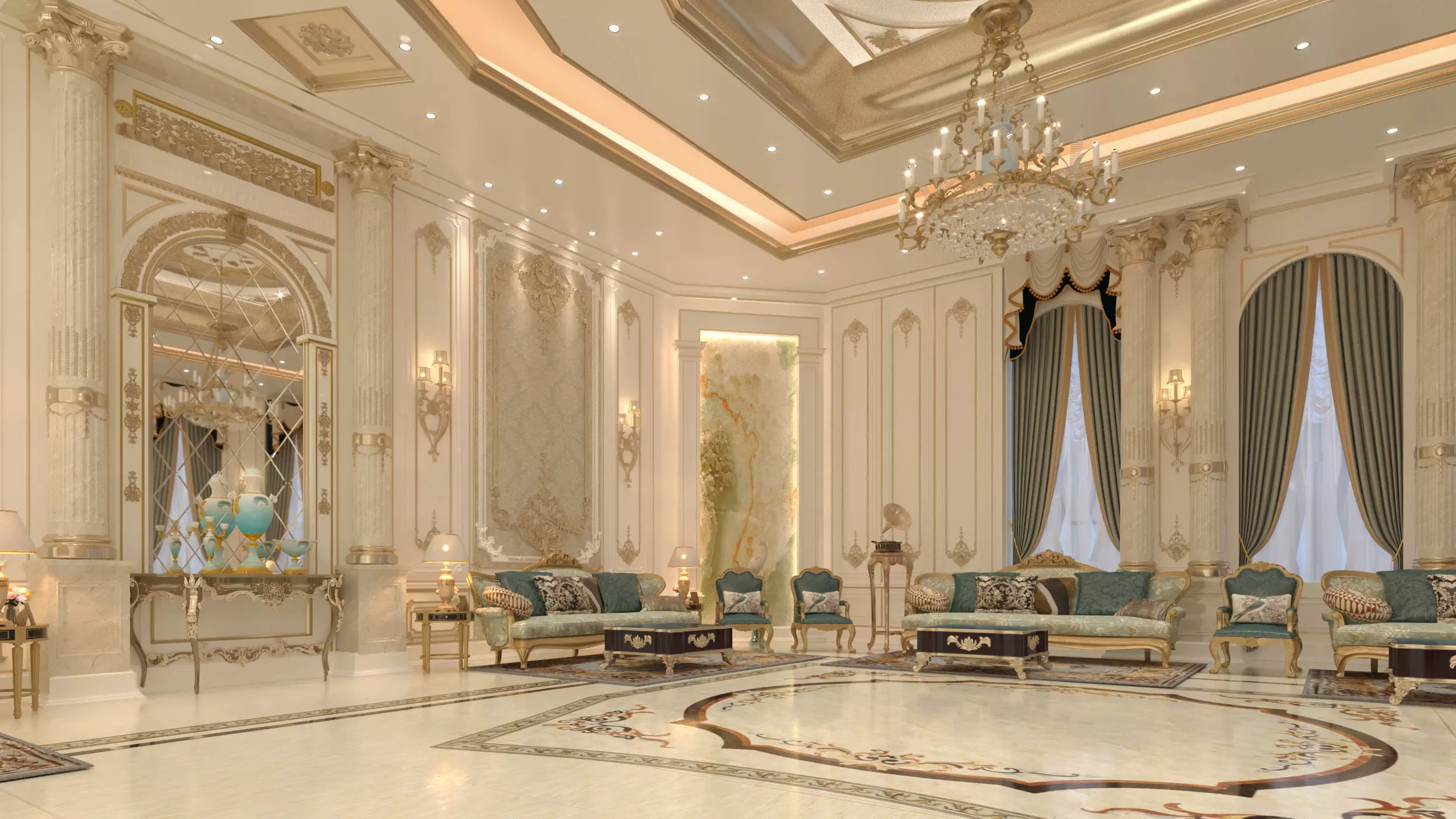 classic majlis 3D model_2