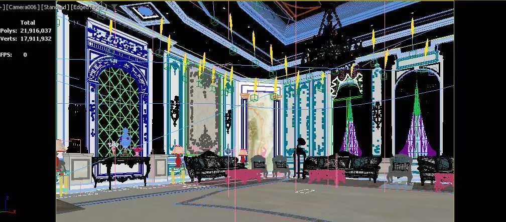 classic majlis 3D model_8