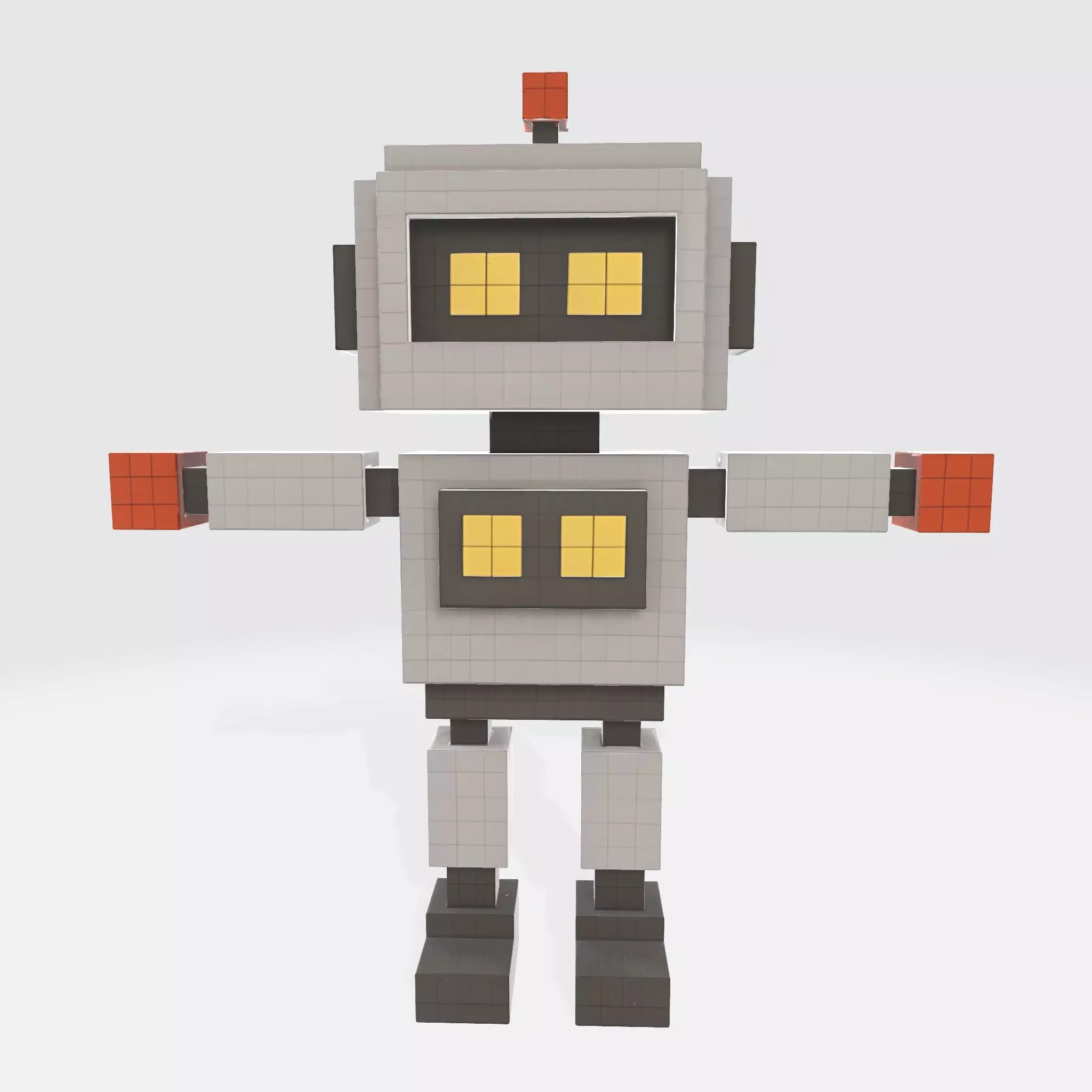 Robot Character N19 Low-poly 3D model_0