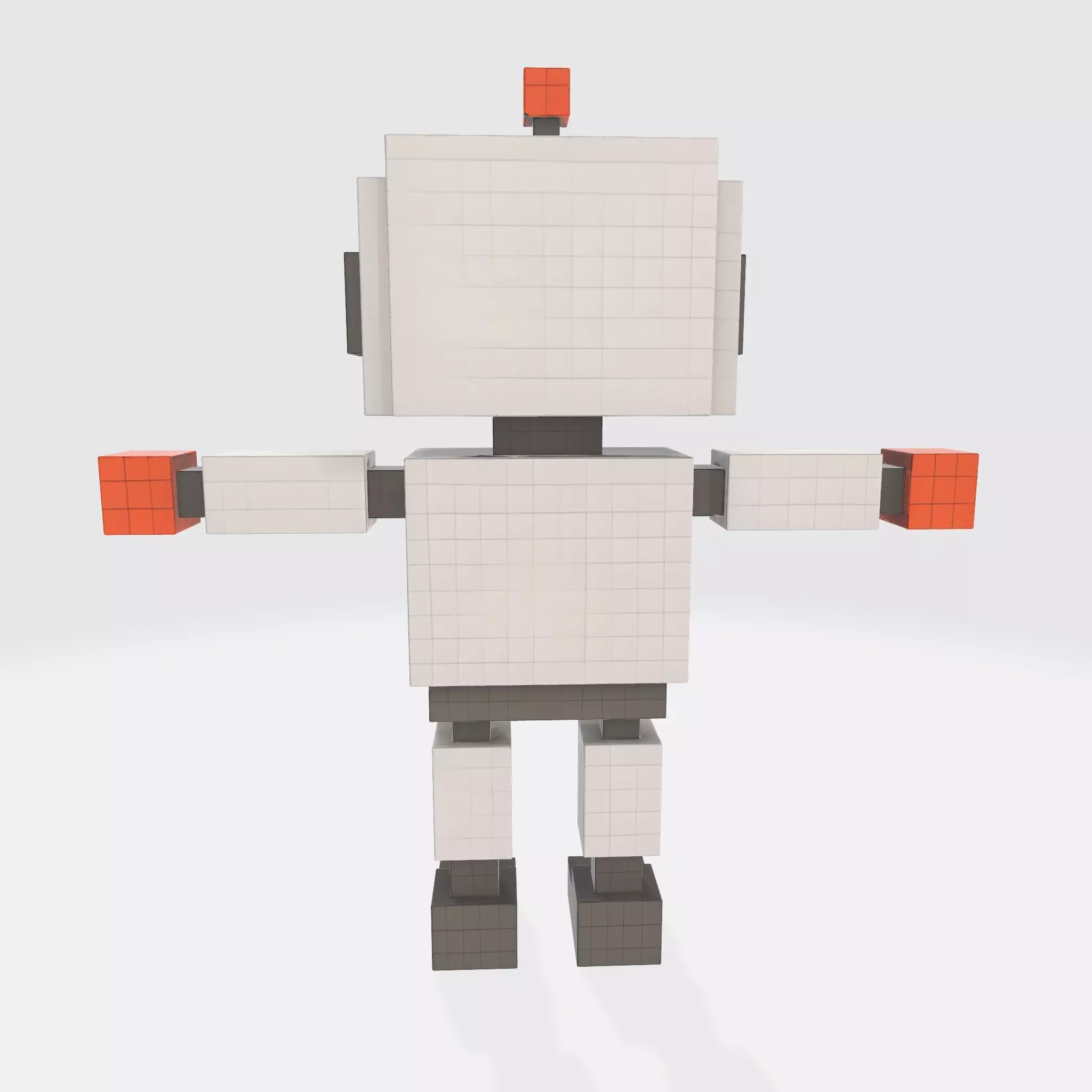 Robot Character N19 Low-poly 3D model_2