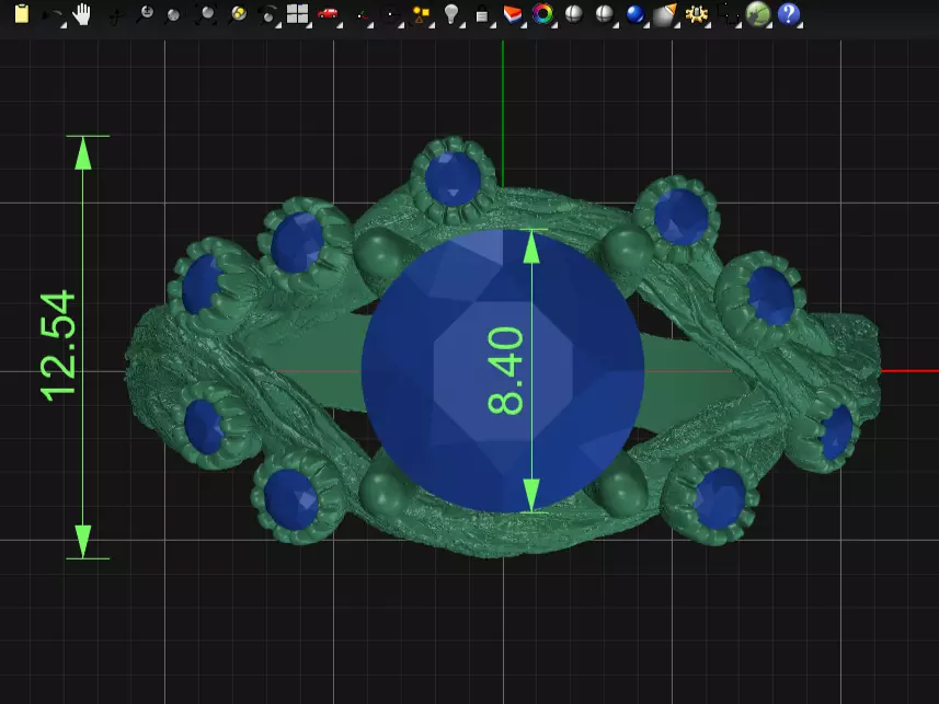 Tree Bark Ring Organic Branch 3D Print 3D Model 3D print model_8