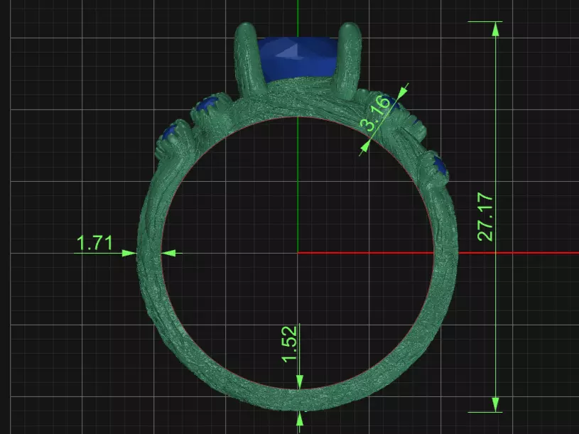 Tree Bark Ring Organic Branch 3D Print 3D Model 3D print model_13