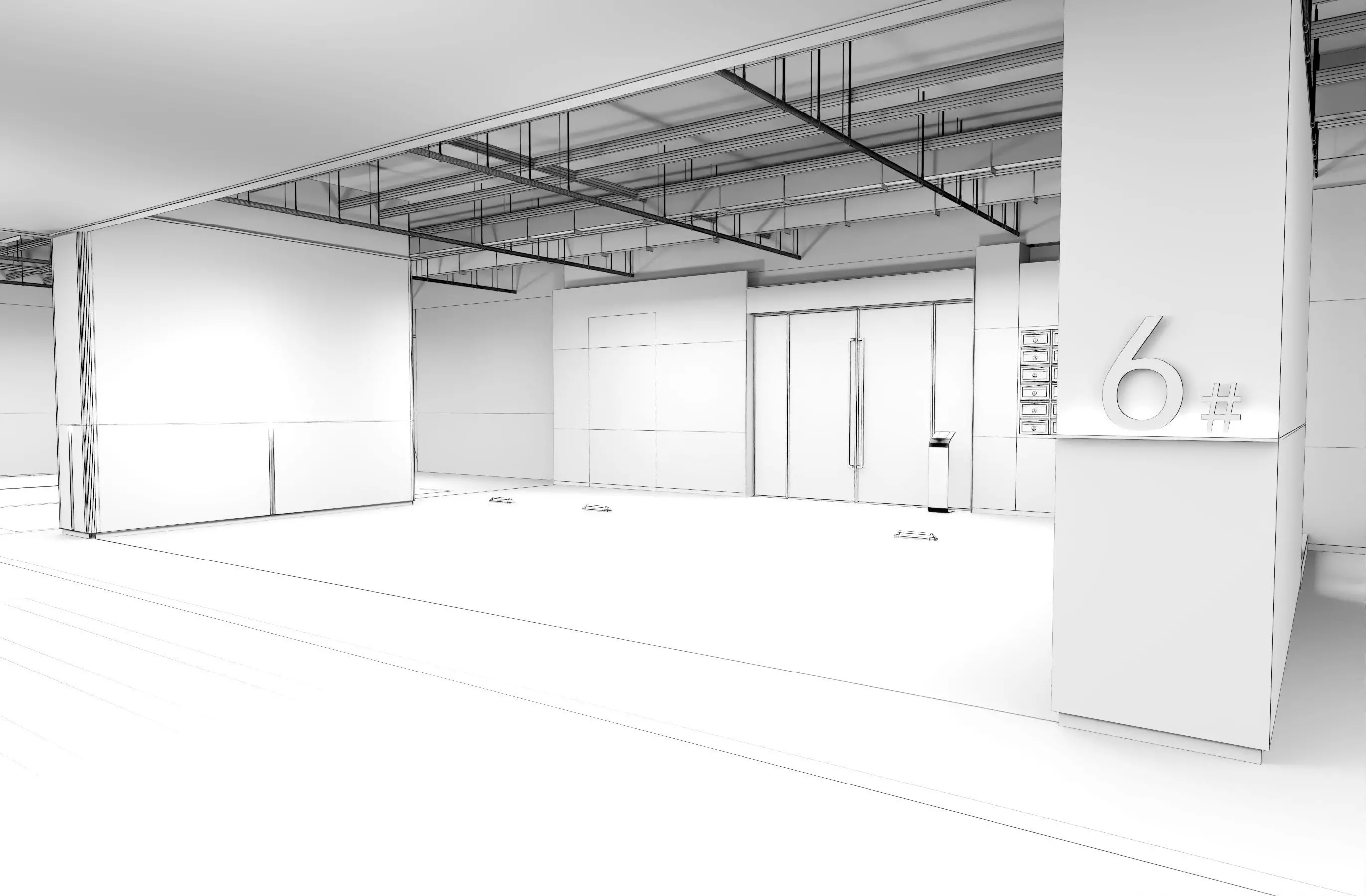 Modern Luxury Car Park - Garage 3D model_10