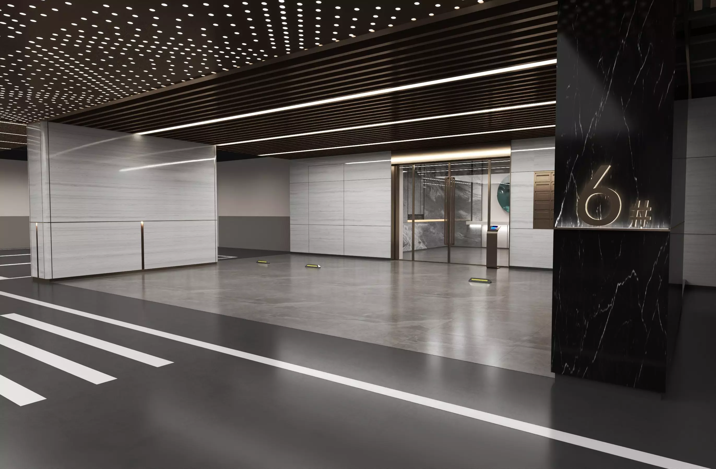 Modern Luxury Car Park - Garage 3D model_3