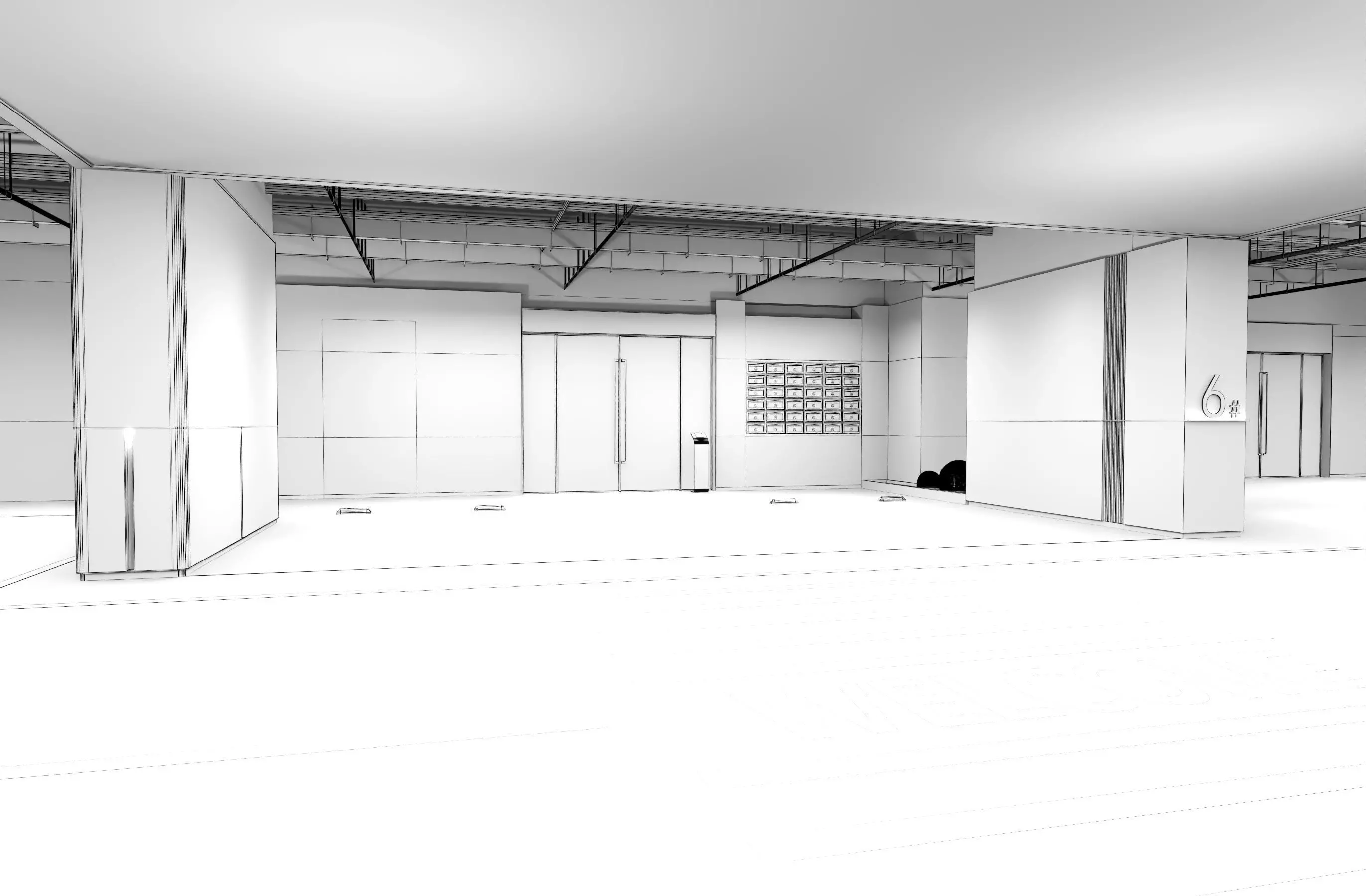 Modern Luxury Car Park - Garage 3D model_9