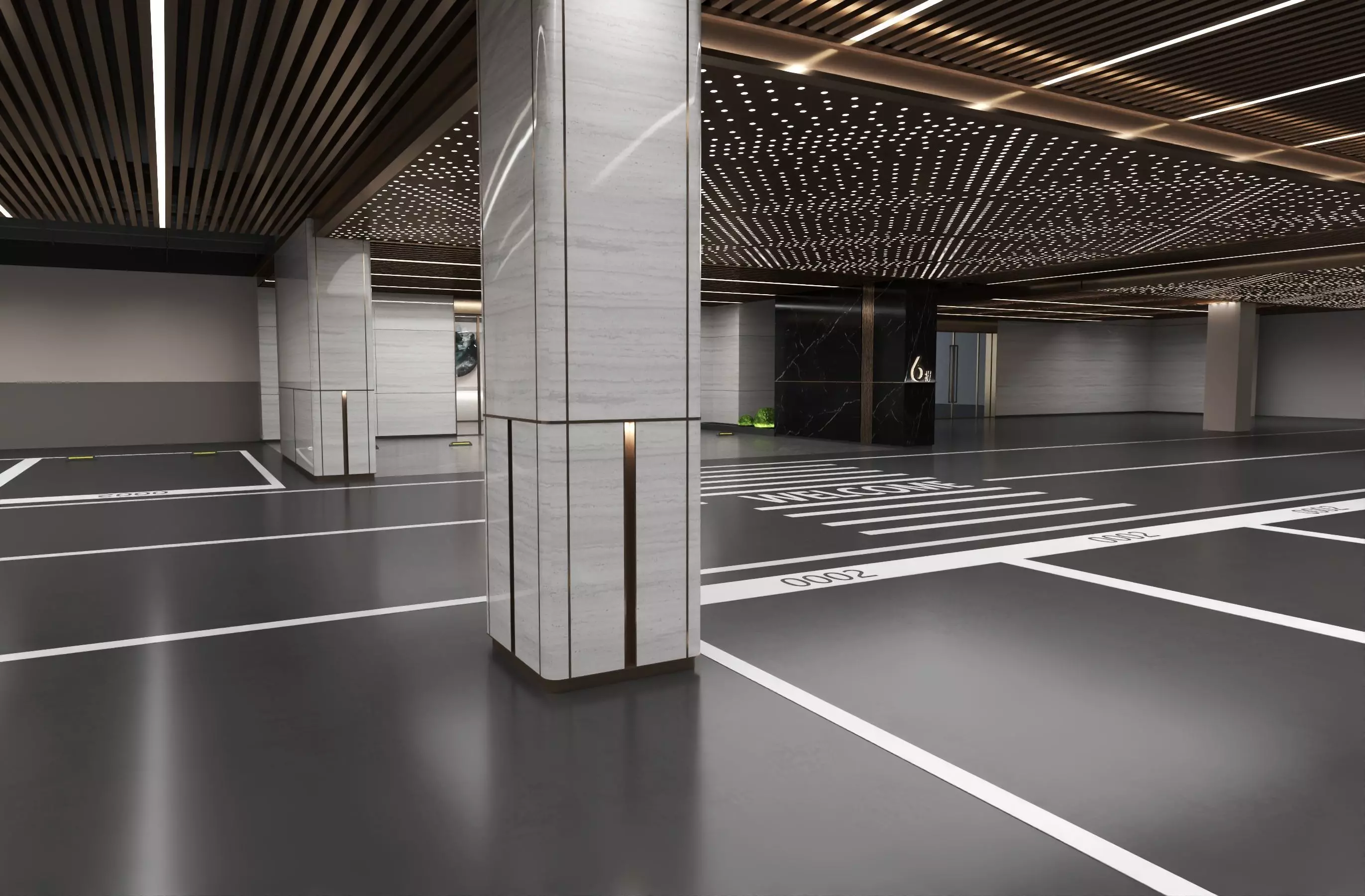 Modern Luxury Car Park - Garage 3D model_5