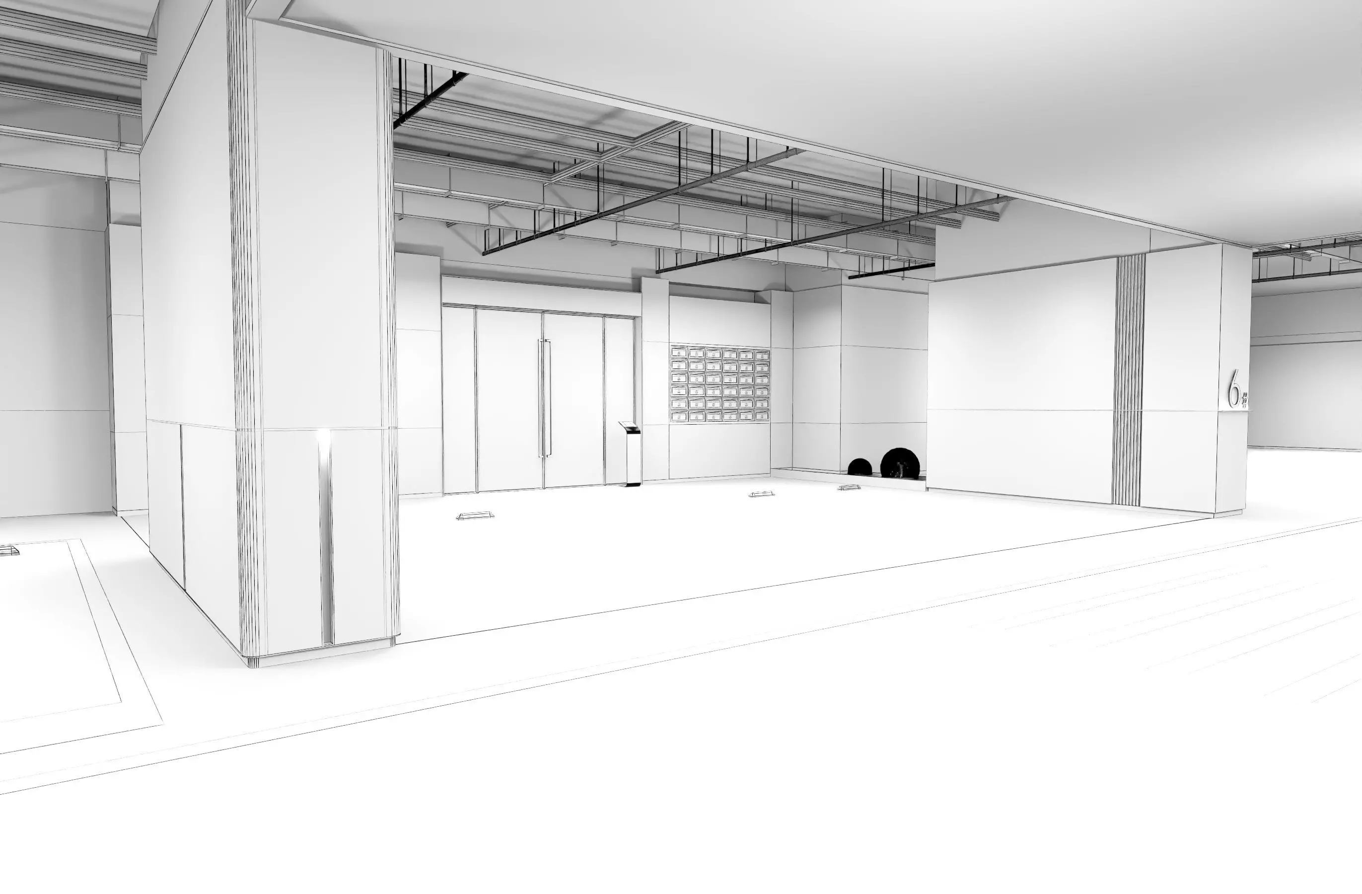 Modern Luxury Car Park - Garage 3D model_11