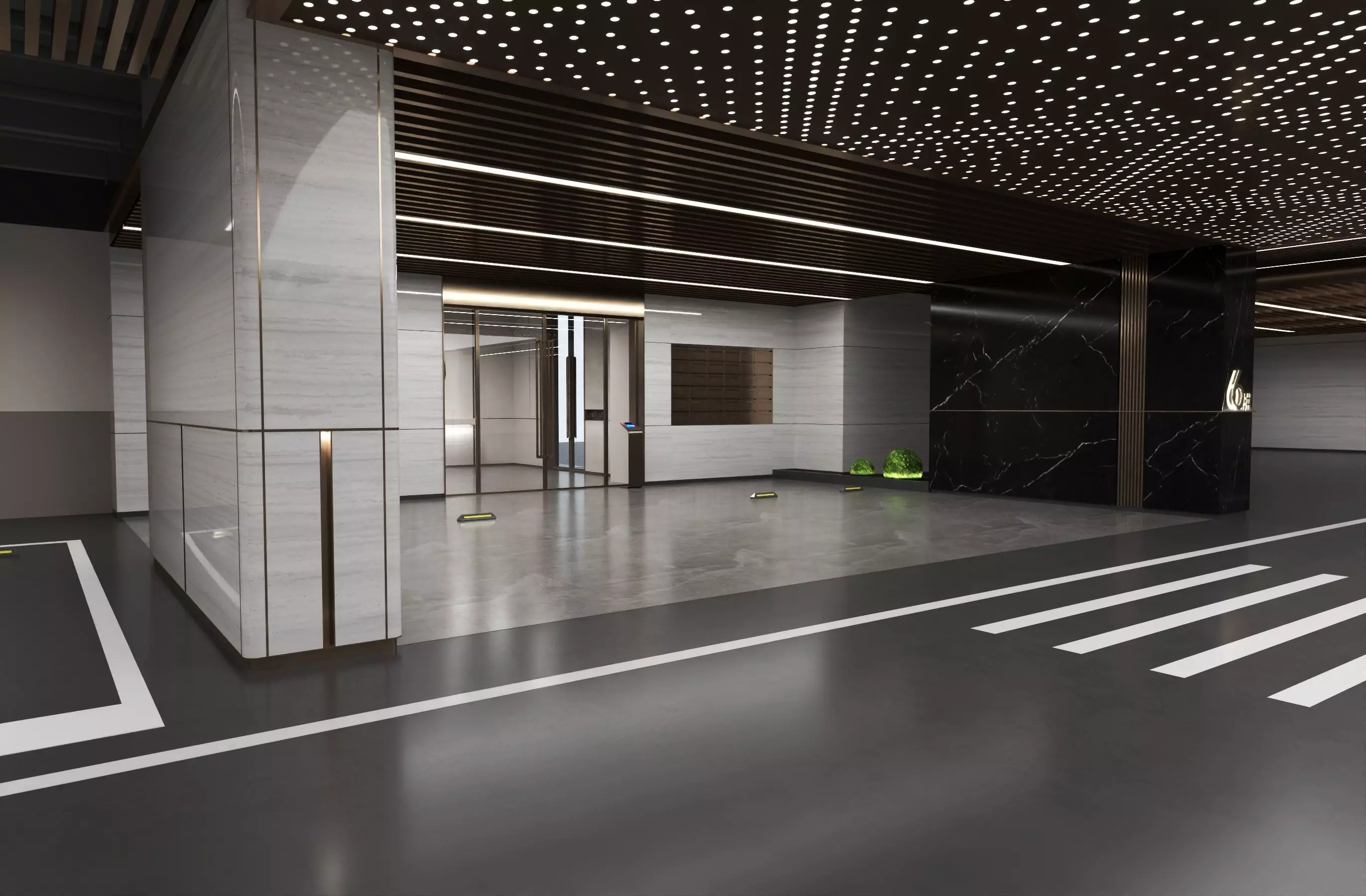 Modern Luxury Car Park - Garage 3D model_4