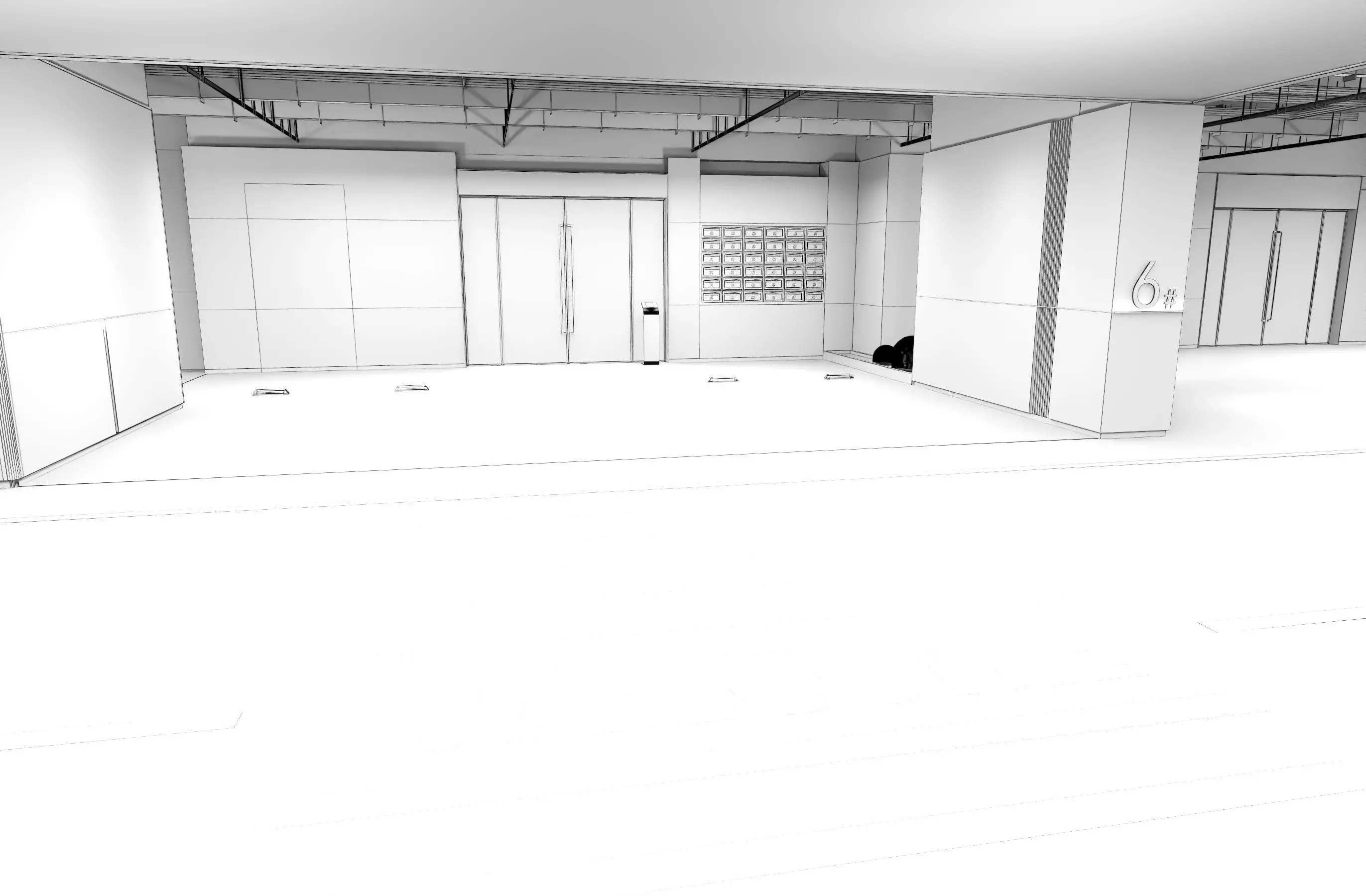 Modern Luxury Car Park - Garage 3D model_13