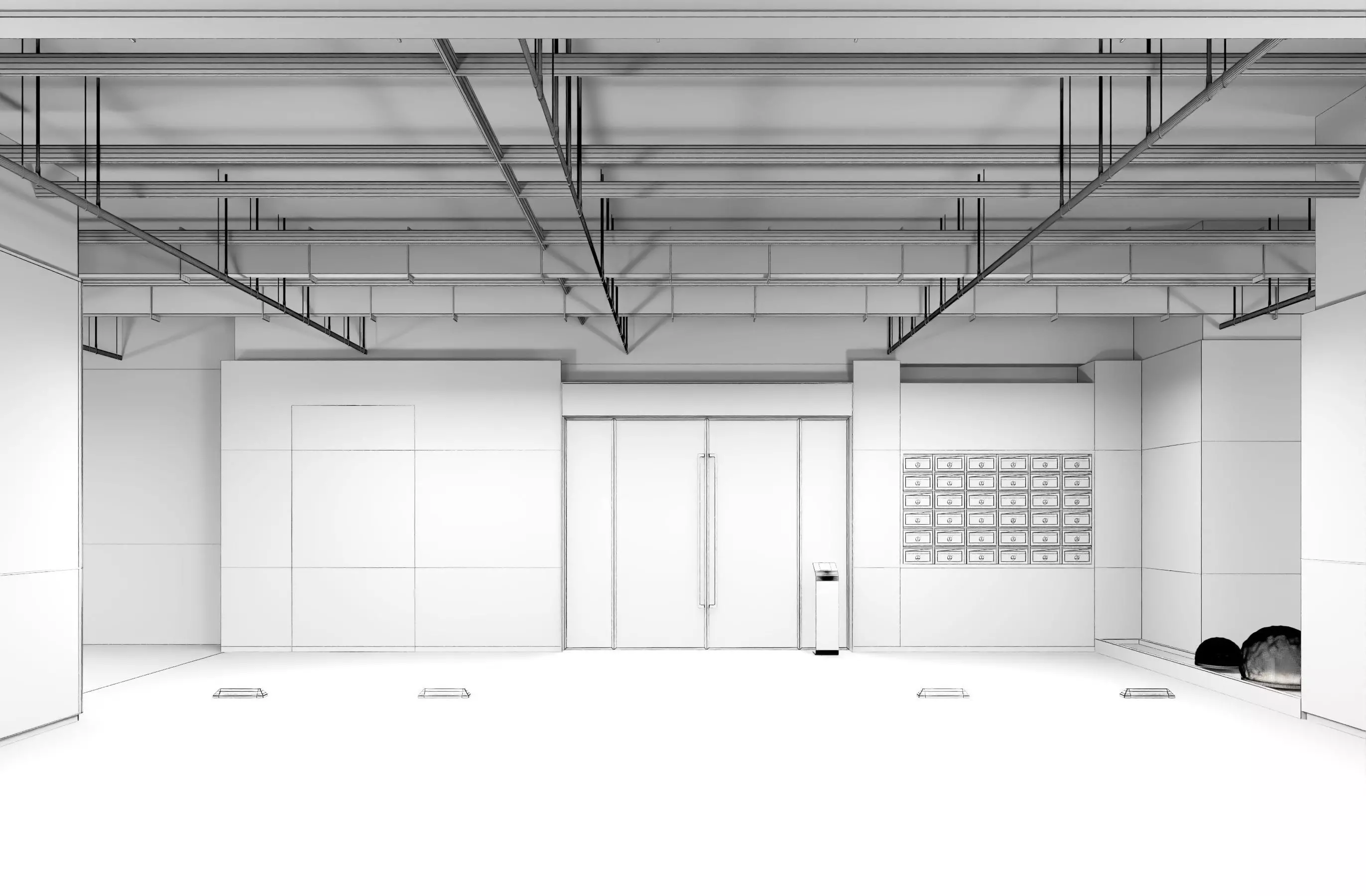 Modern Luxury Car Park - Garage 3D model_8