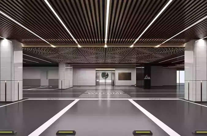 Modern Luxury Car Park - Garage 3D model