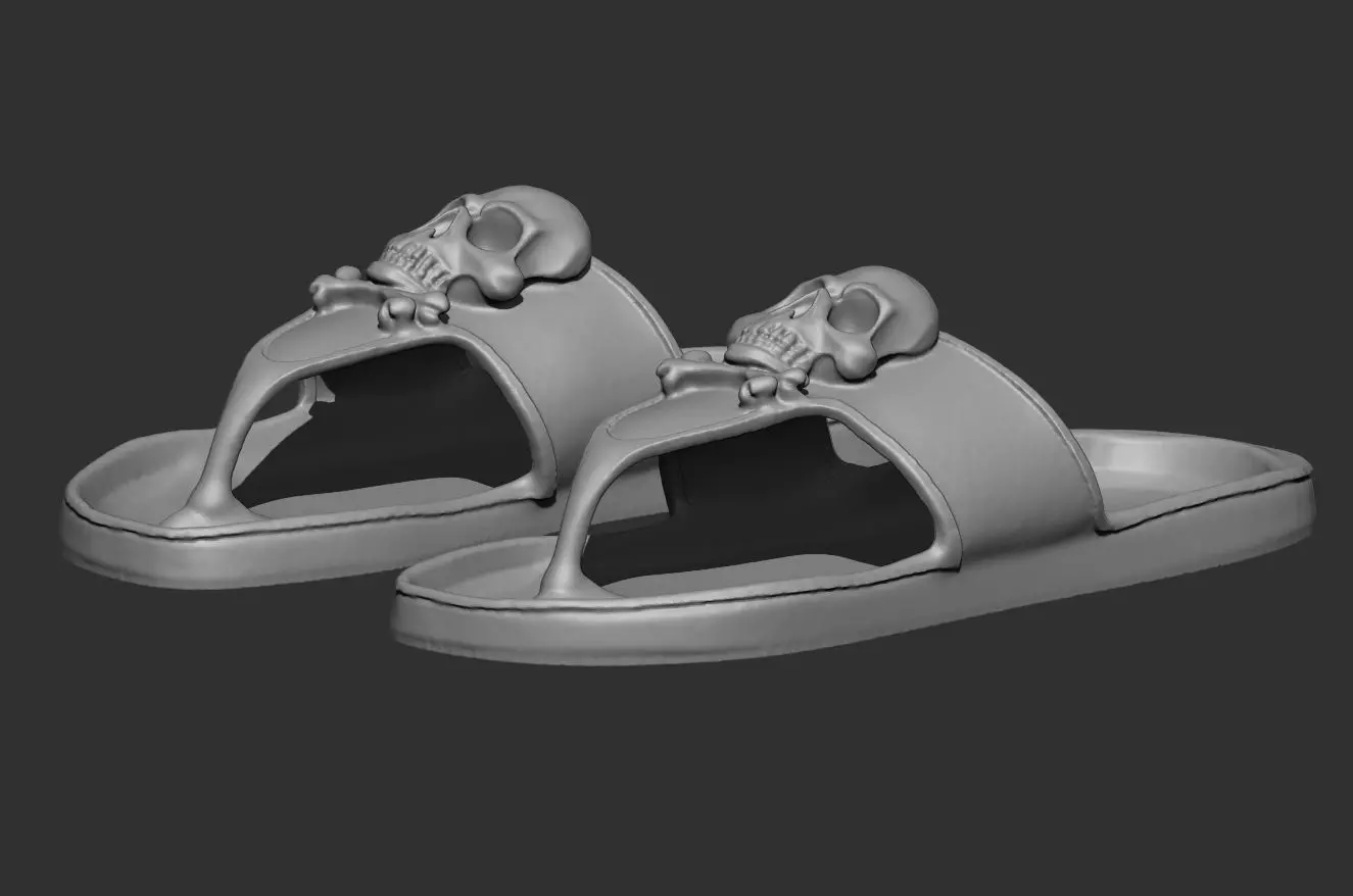 Pirate themed slippers-225mm-pre supported-3D printable 3D print model_7