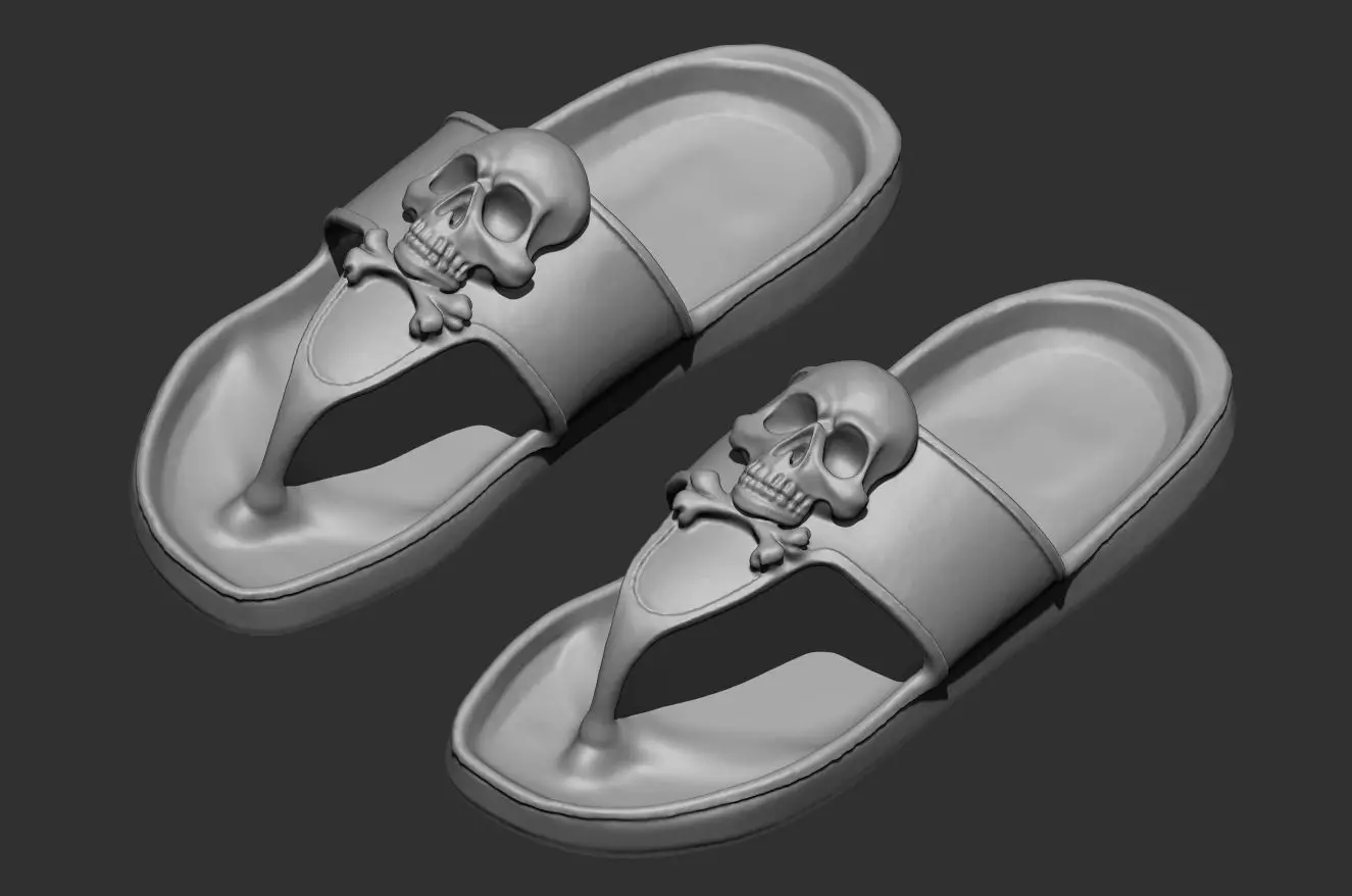 Pirate themed slippers-225mm-pre supported-3D printable 3D print model_1