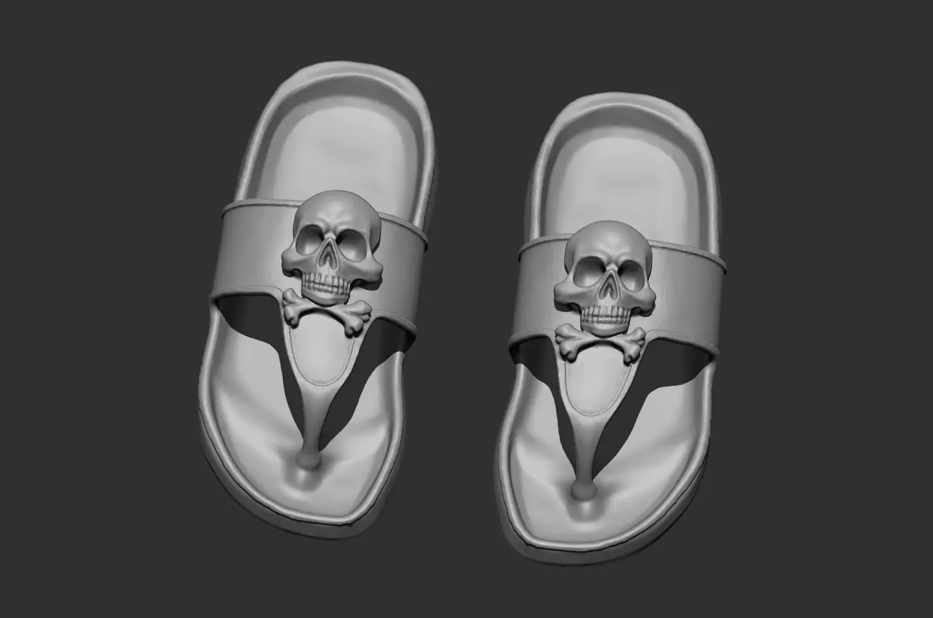 Pirate themed slippers-225mm-pre supported-3D printable 3D print model_9