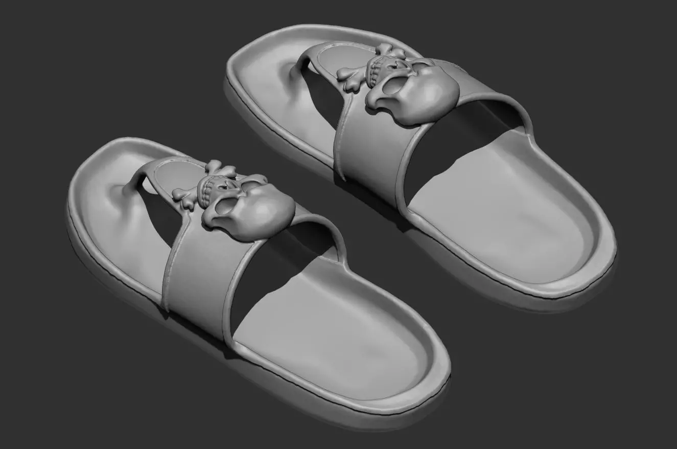 Pirate themed slippers-225mm-pre supported-3D printable 3D print model_3