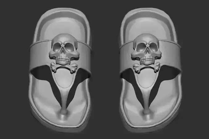 Pirate themed slippers-225mm-pre supported-3D printable 3D print model