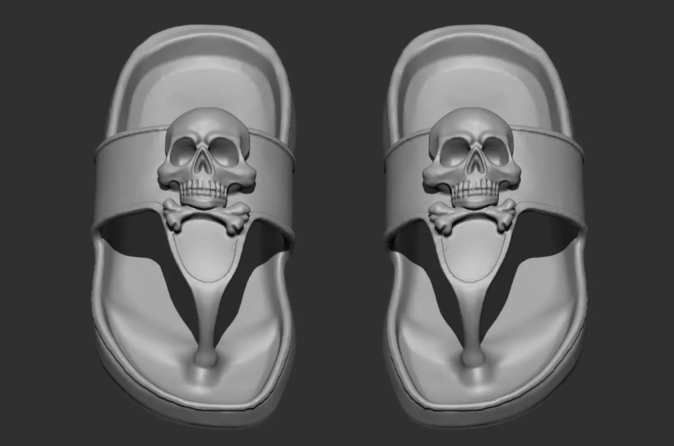 Pirate themed slippers-225mm-pre supported-3D printable 3D print model_0