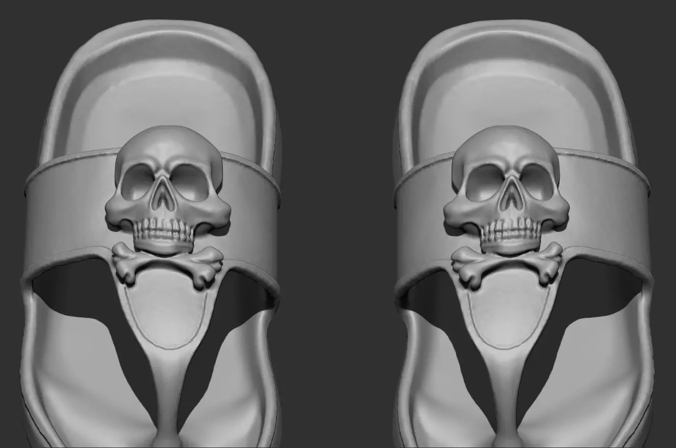 Pirate themed slippers-225mm-pre supported-3D printable 3D print model_8