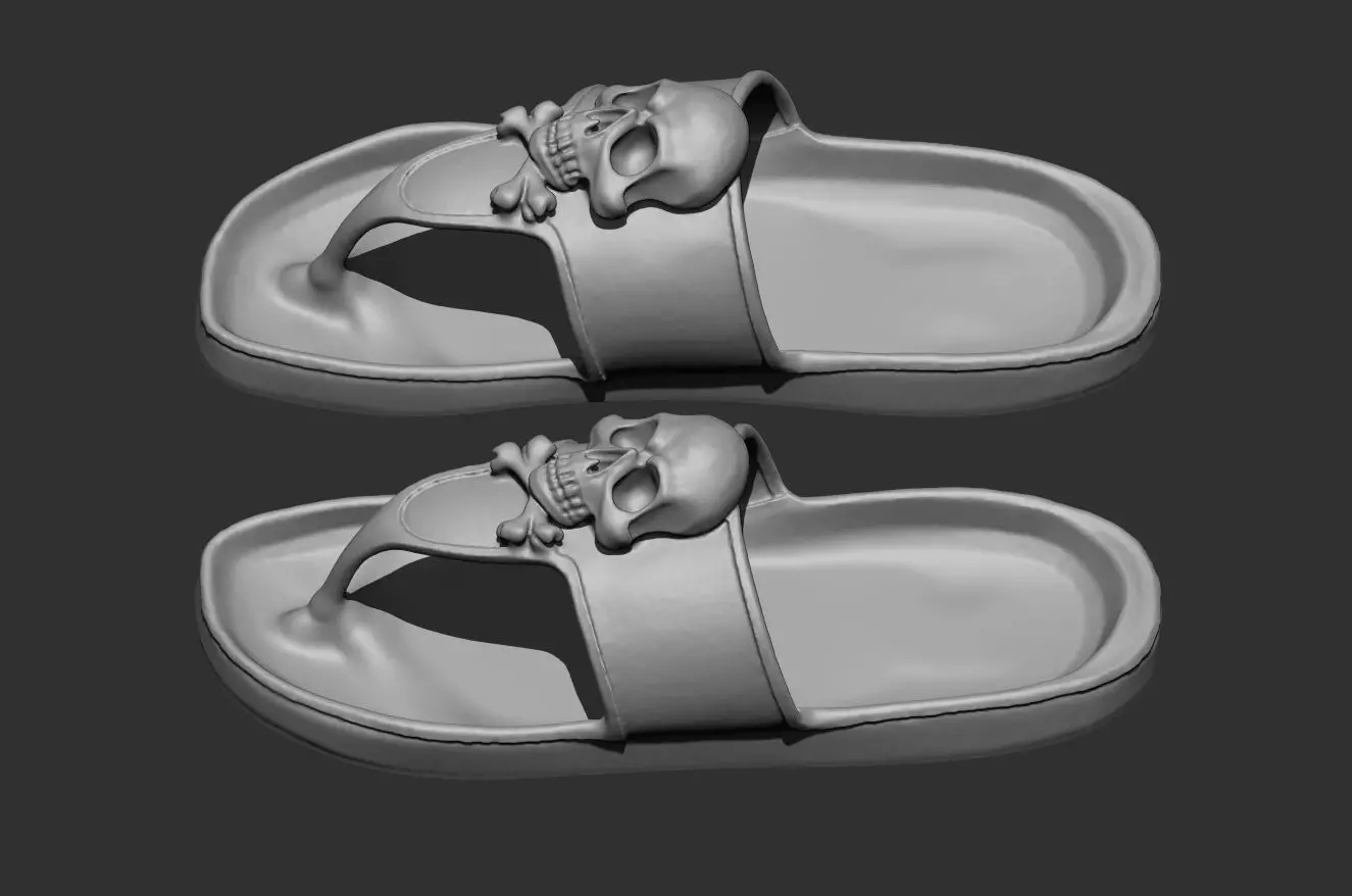 Pirate themed slippers-225mm-pre supported-3D printable 3D print model_2