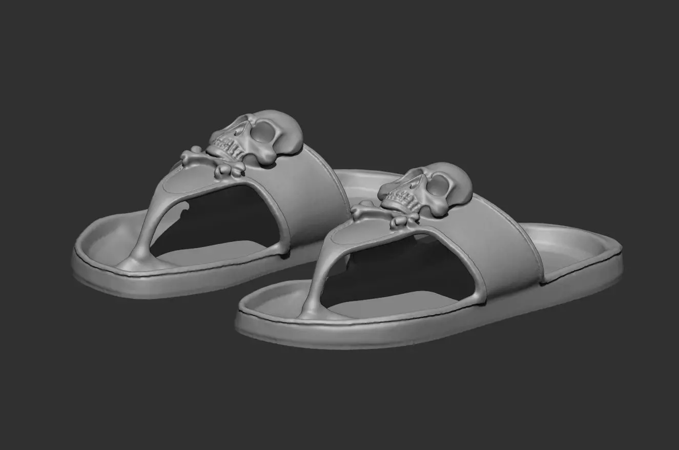 Pirate themed slippers-225mm-pre supported-3D printable 3D print model_4