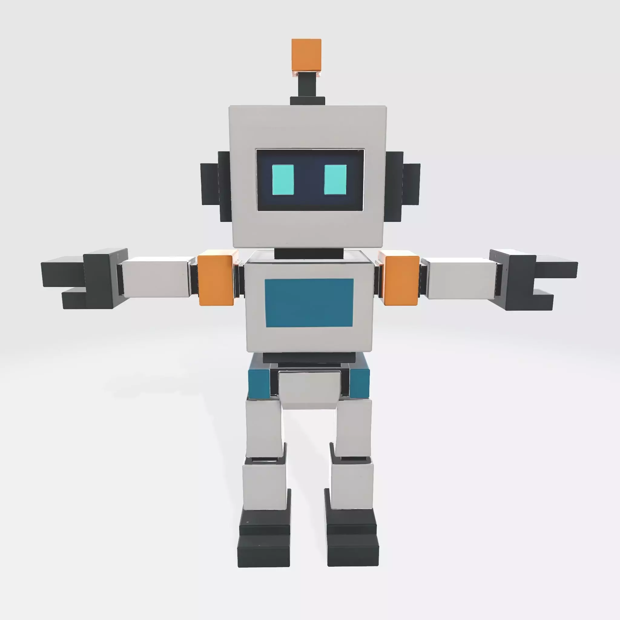 Robot Character N16 Low-poly 3D model_0