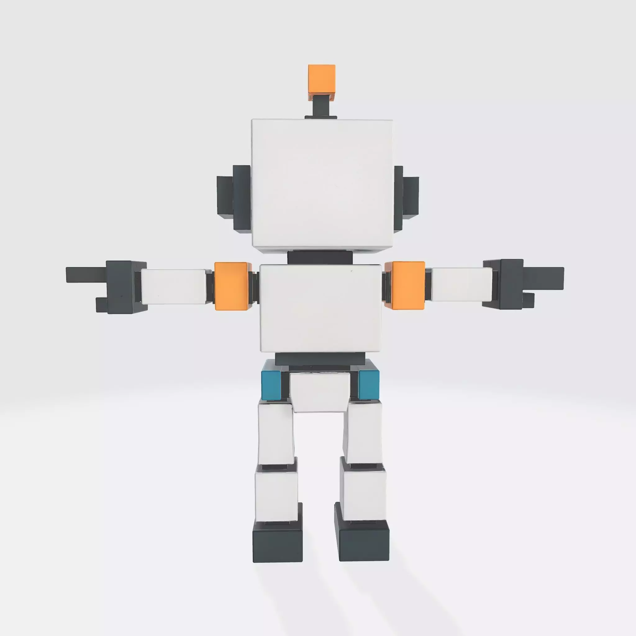 Robot Character N16 Low-poly 3D model_2