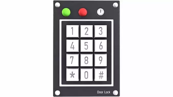 Keypad Door Lock 3D Model
