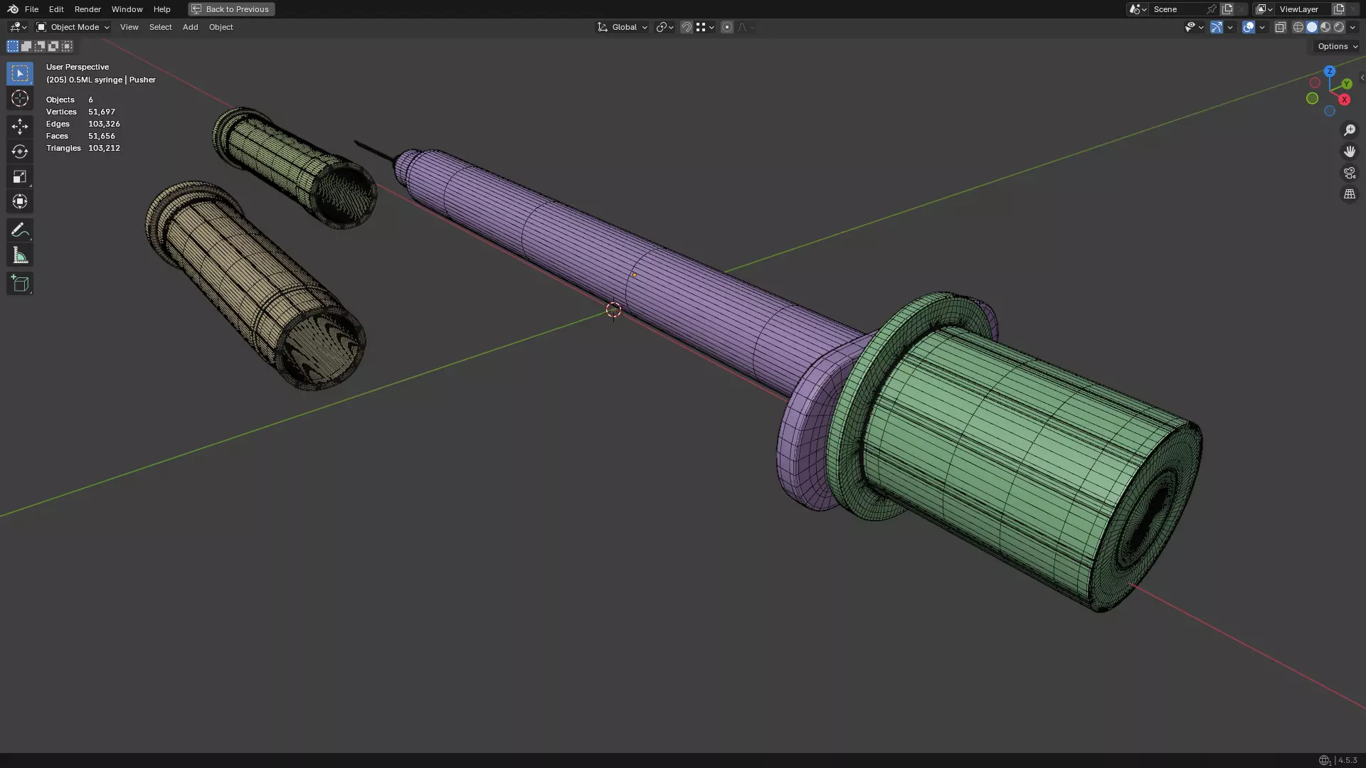 Insulin Syringe 50 mL 3D model_40