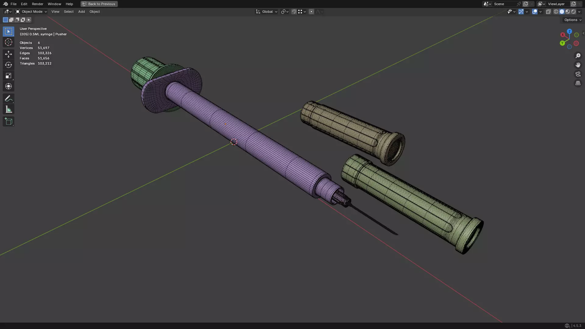 Insulin Syringe 50 mL 3D model_42