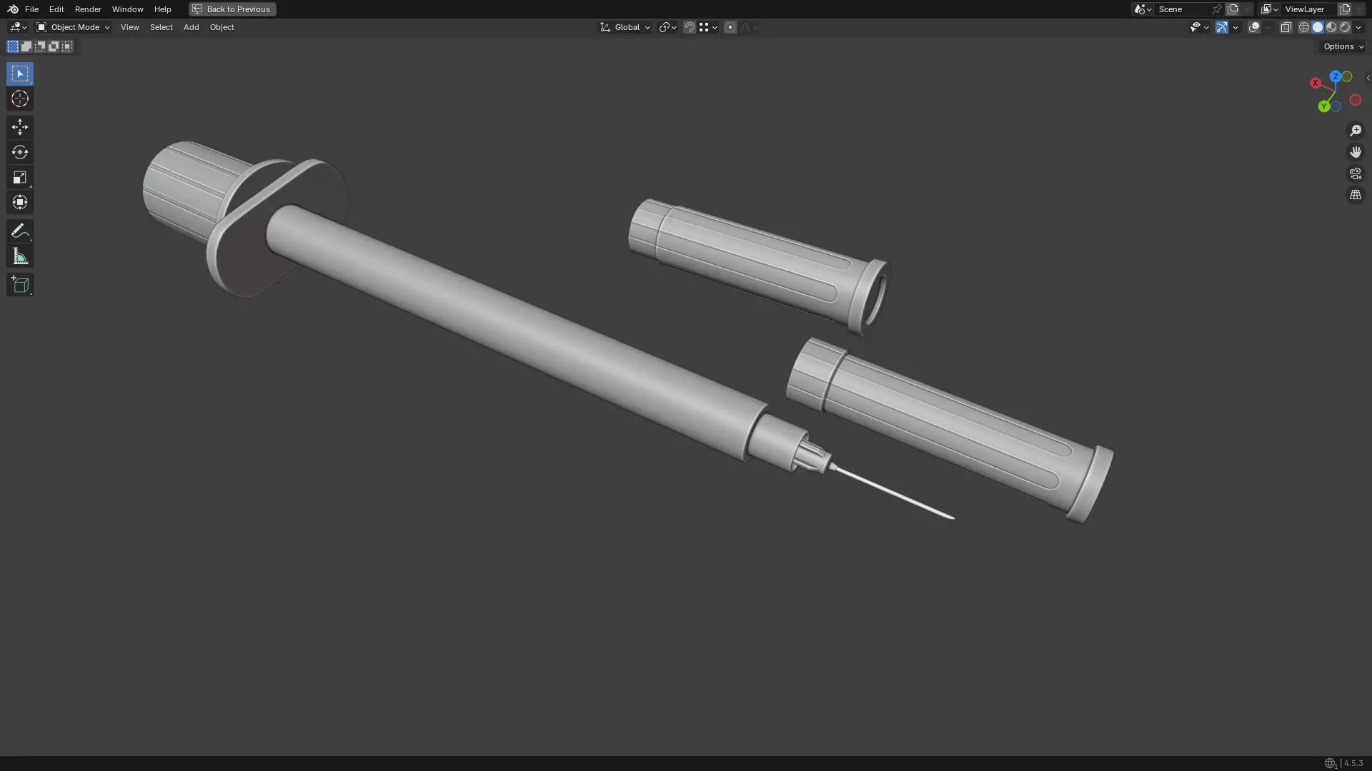Insulin Syringe 50 mL 3D model_35
