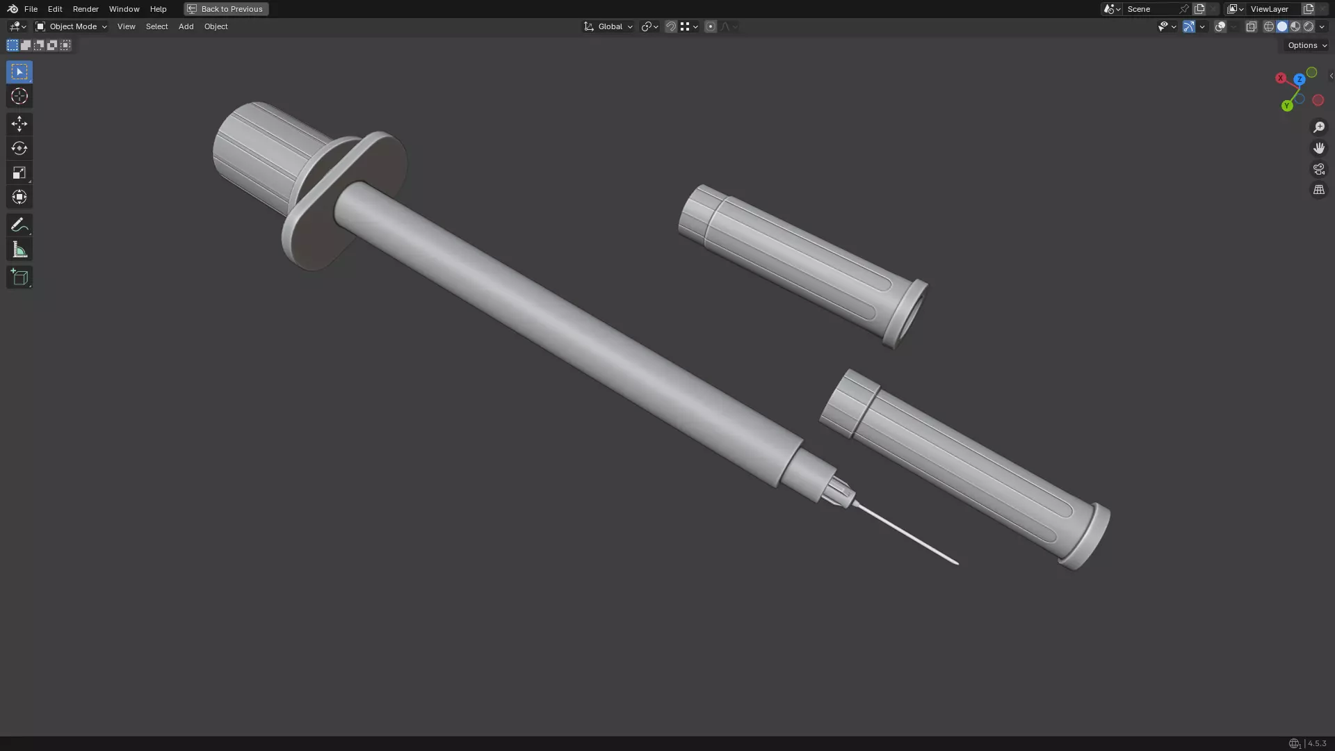 Insulin Syringe 50 mL 3D model_12
