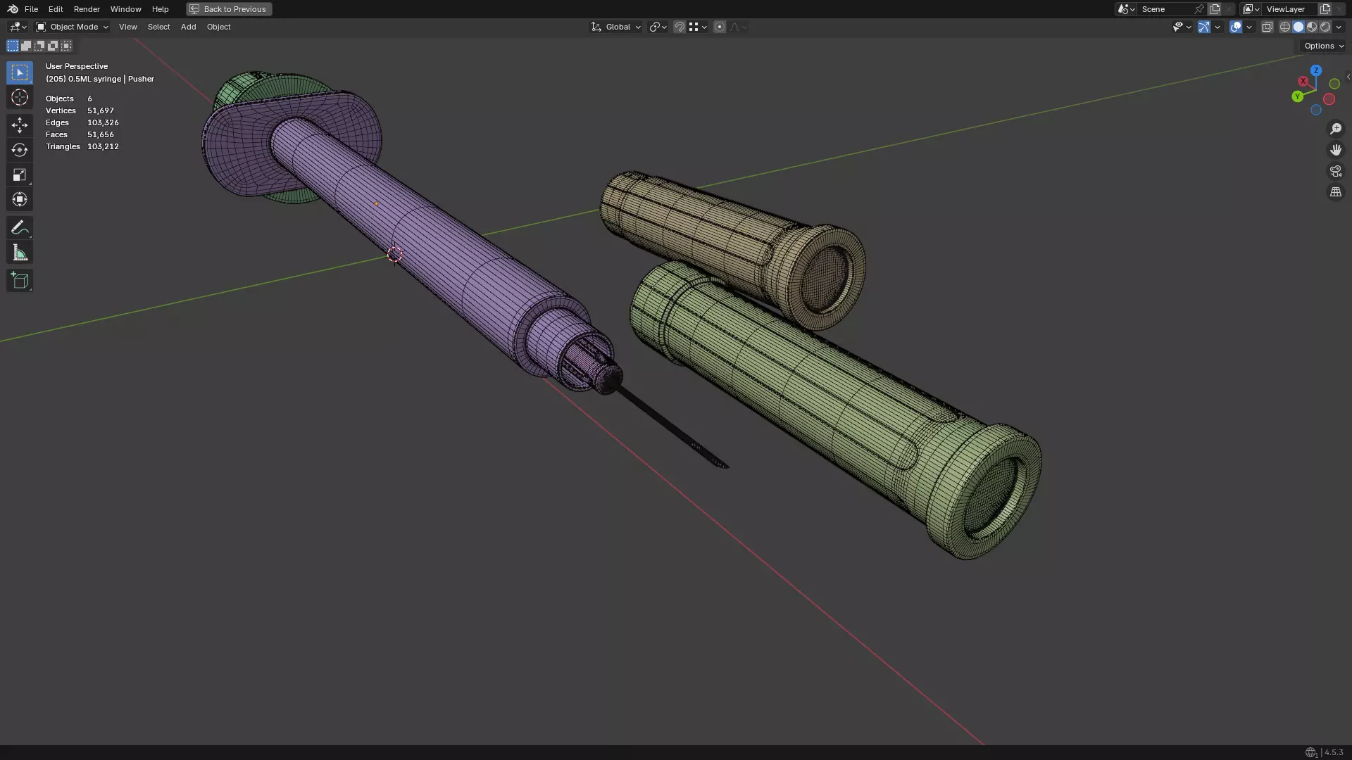 Insulin Syringe 50 mL 3D model_31