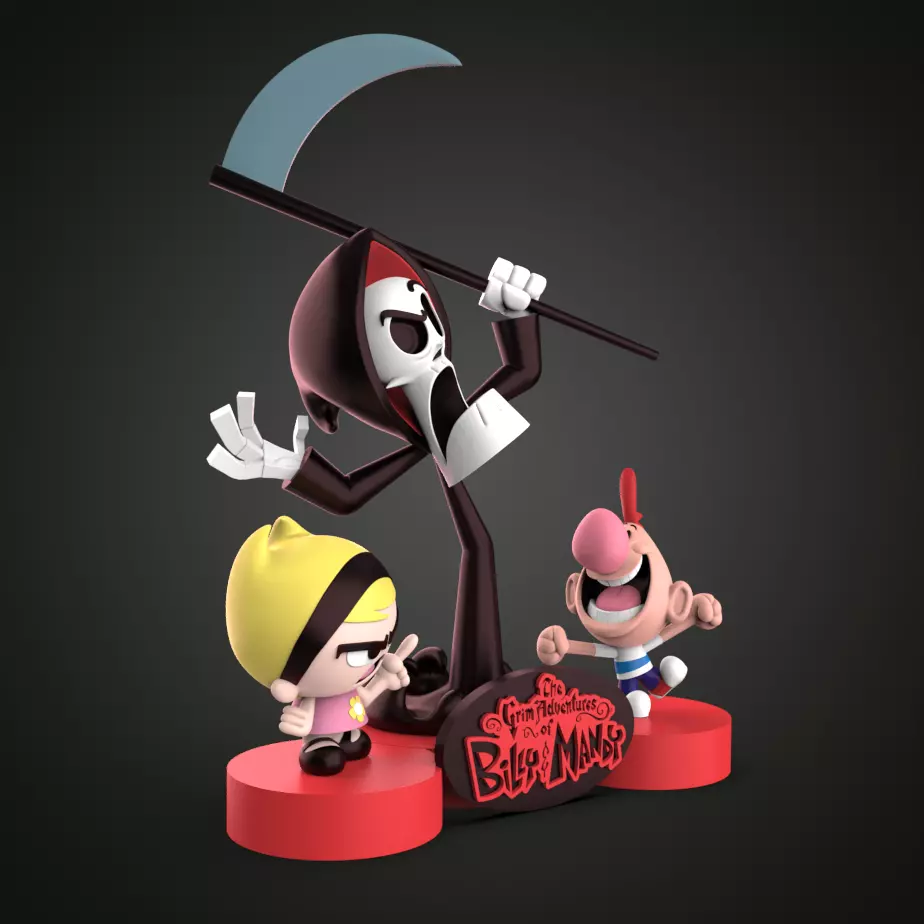 BILLY MANDY Y PURO HUESOS 3D print model_1