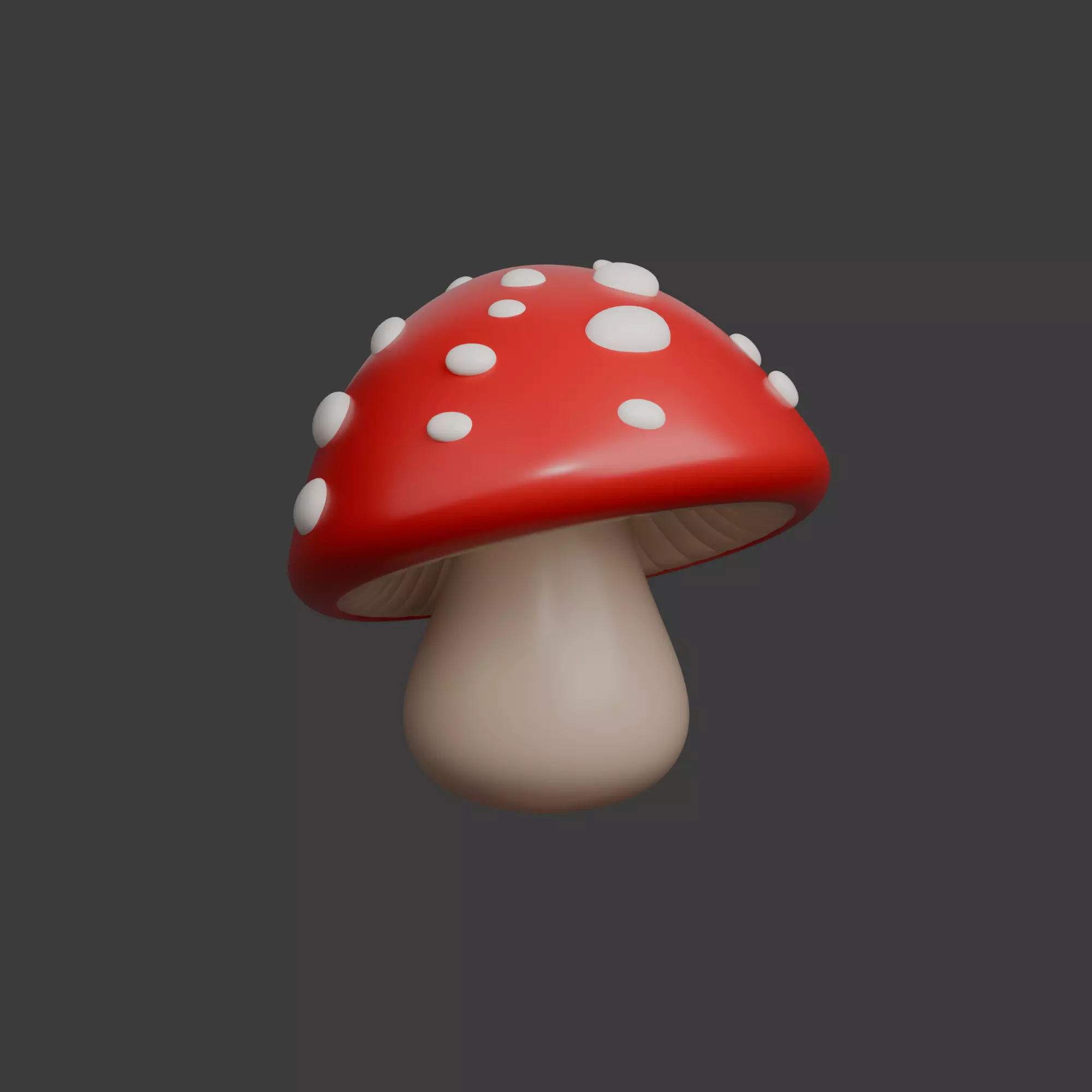 Mushroom cartoon 02 3D model