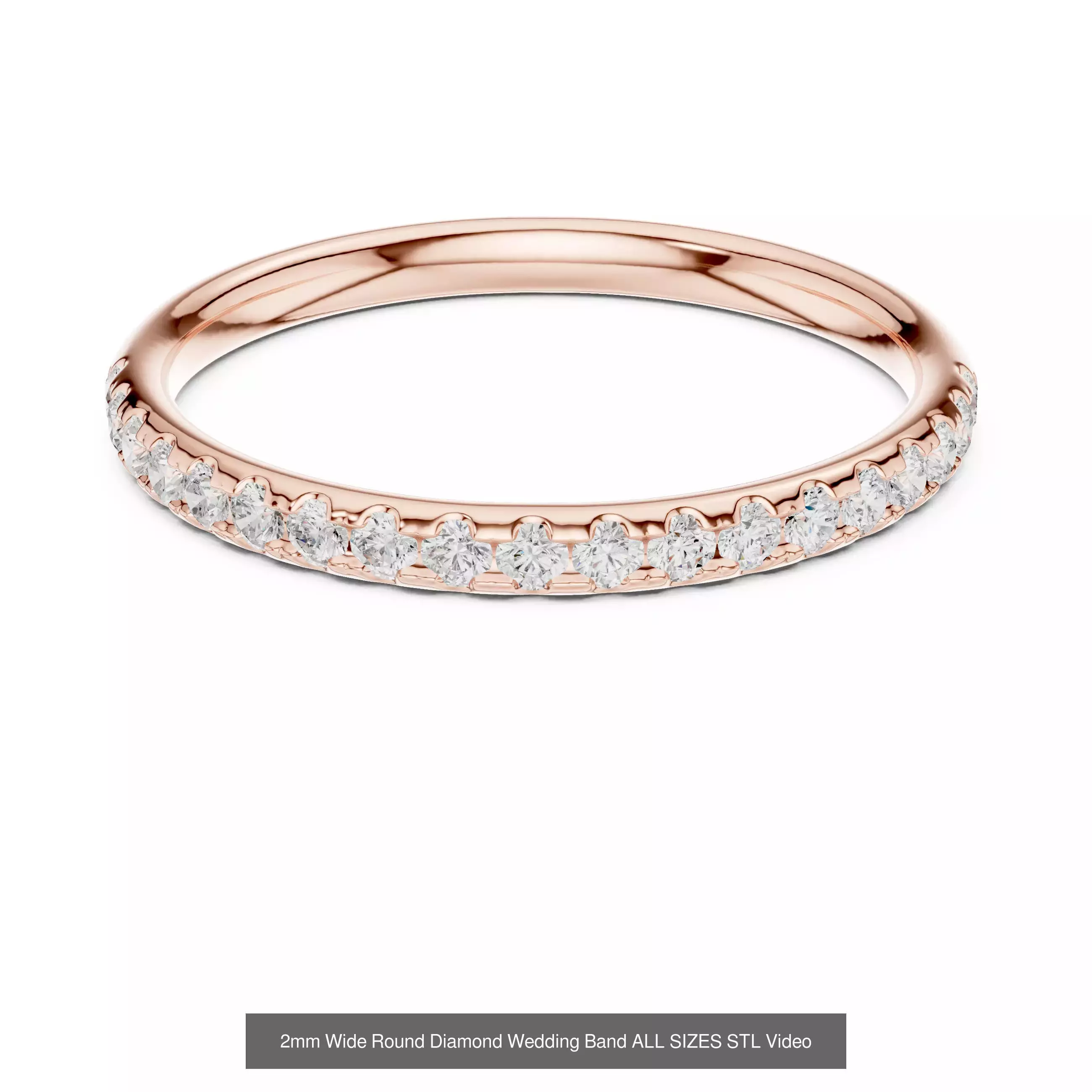 43 Solitaire Halo Diamond Engagement Ring ALL SIZES STL Video 3D Model Collection_37