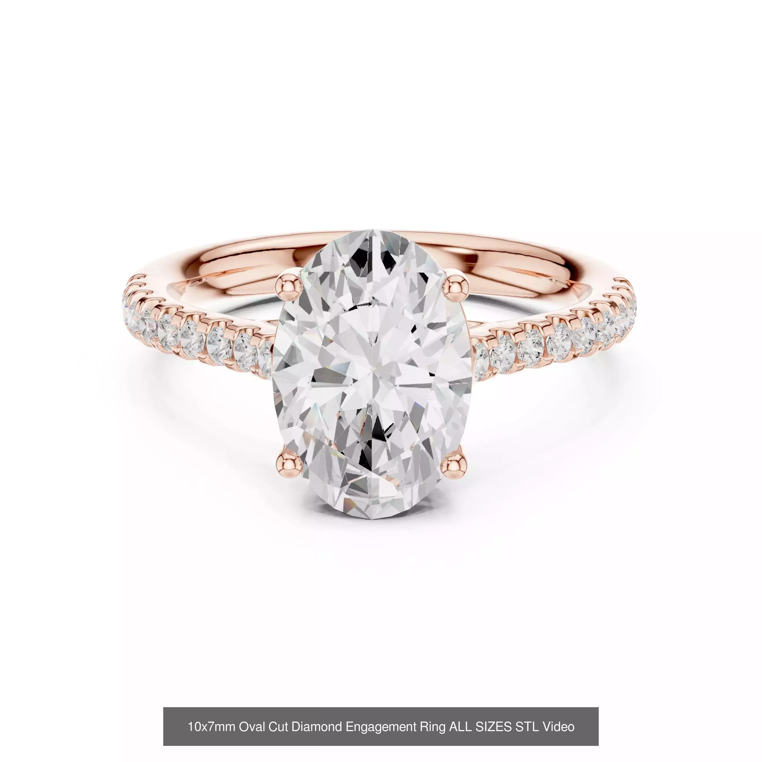 43 Solitaire Halo Diamond Engagement Ring ALL SIZES STL Video 3D Model Collection_12