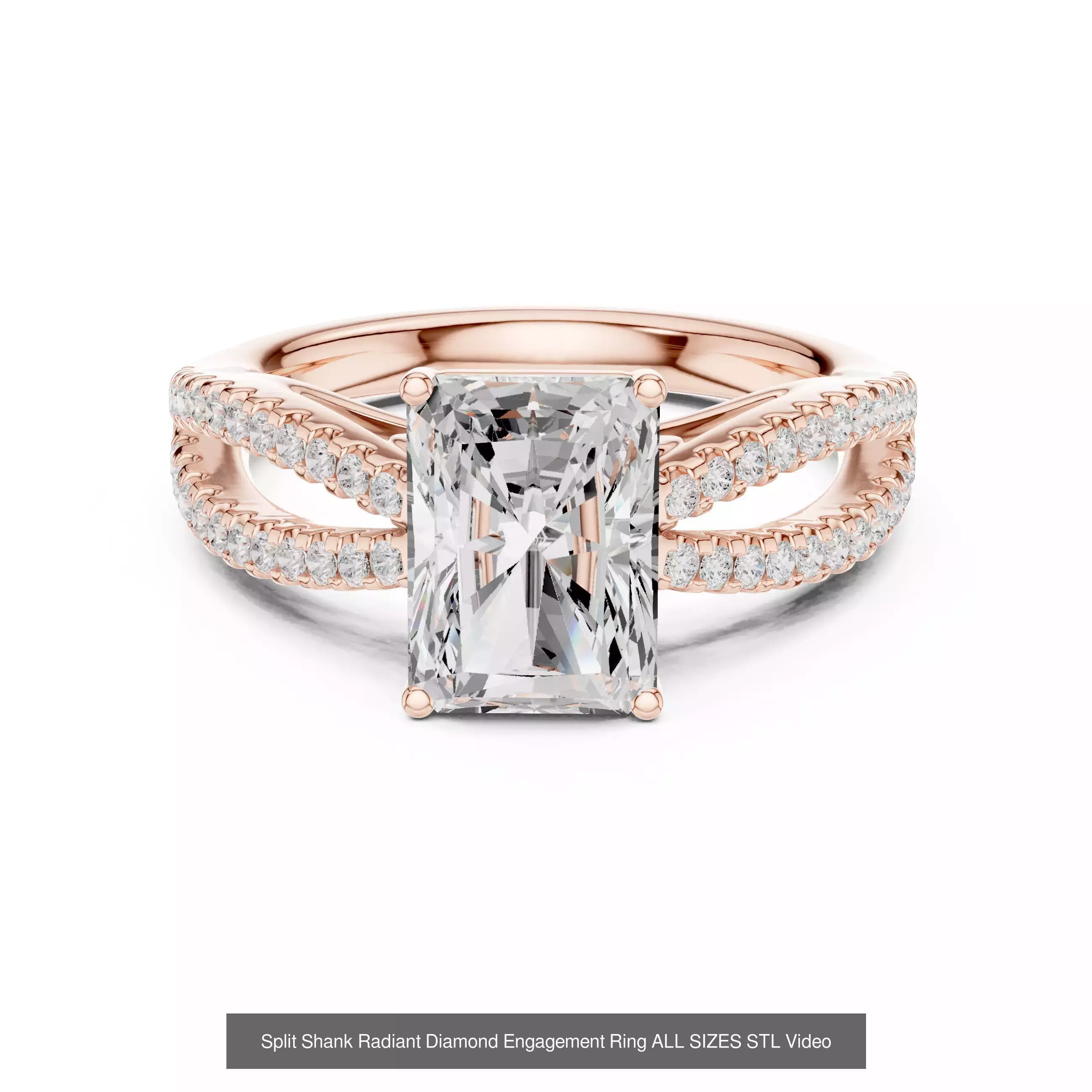 43 Solitaire Halo Diamond Engagement Ring ALL SIZES STL Video 3D Model Collection_16