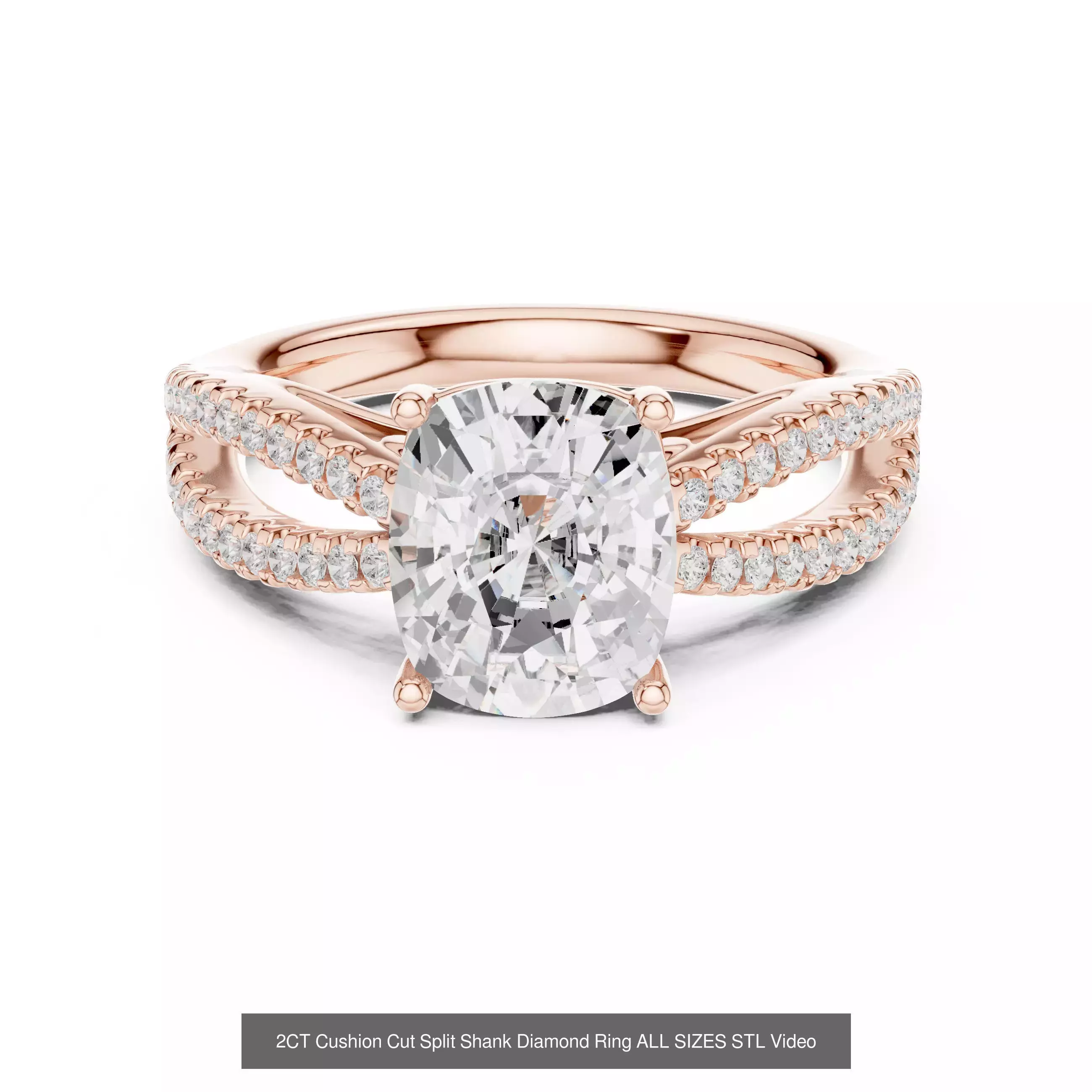 43 Solitaire Halo Diamond Engagement Ring ALL SIZES STL Video 3D Model Collection_17