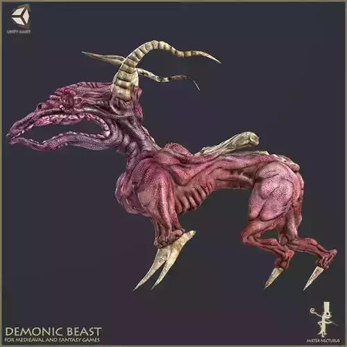 Demonic Beast Low-poly 3D model