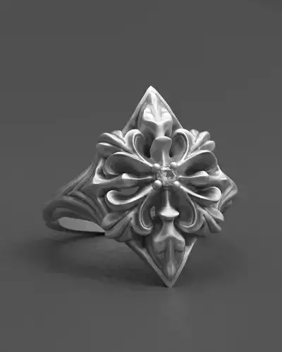 Gothic Ring with Stone