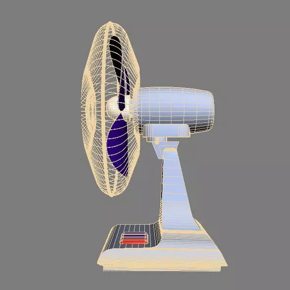 Retro-Style Fan or Ventilator 3D model_5