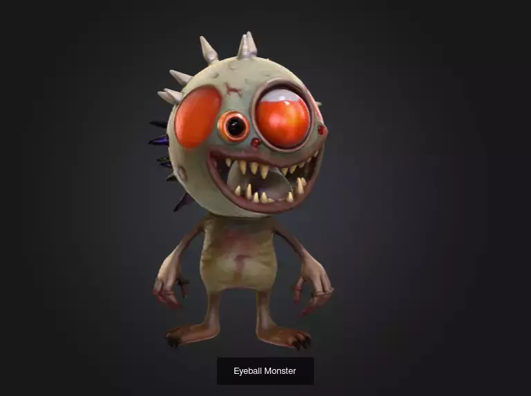 Horror Mutant Monster Creatures Pack 3D Model Collection_6