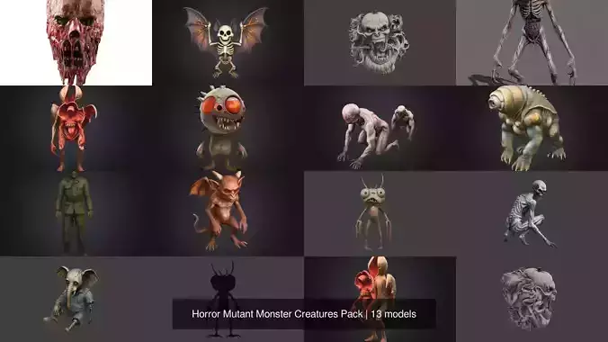 Horror Mutant Monster Creatures Pack