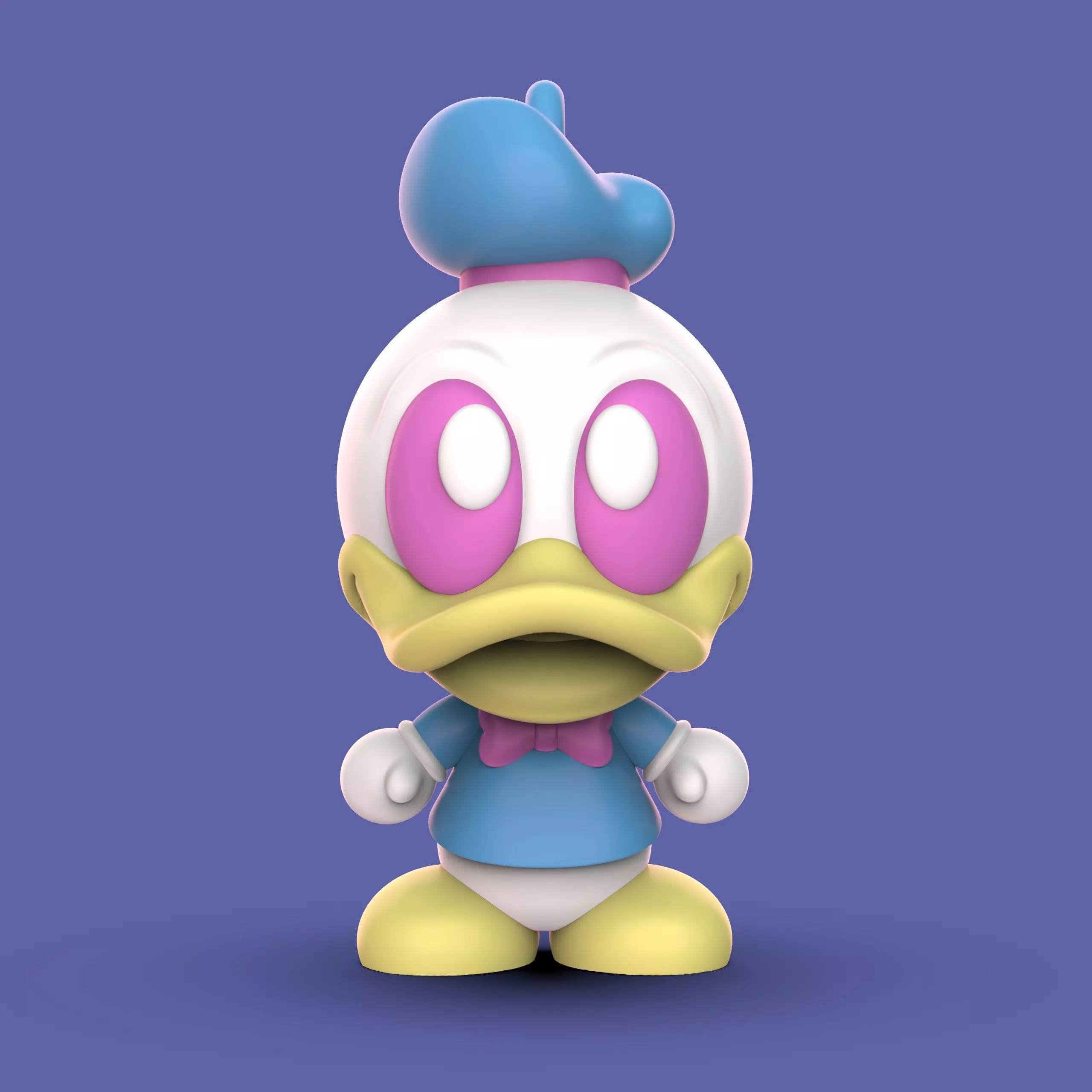 DONALD DUCK KAWAII- NORMAL VERSION AND KEYCHAIN 3D print model