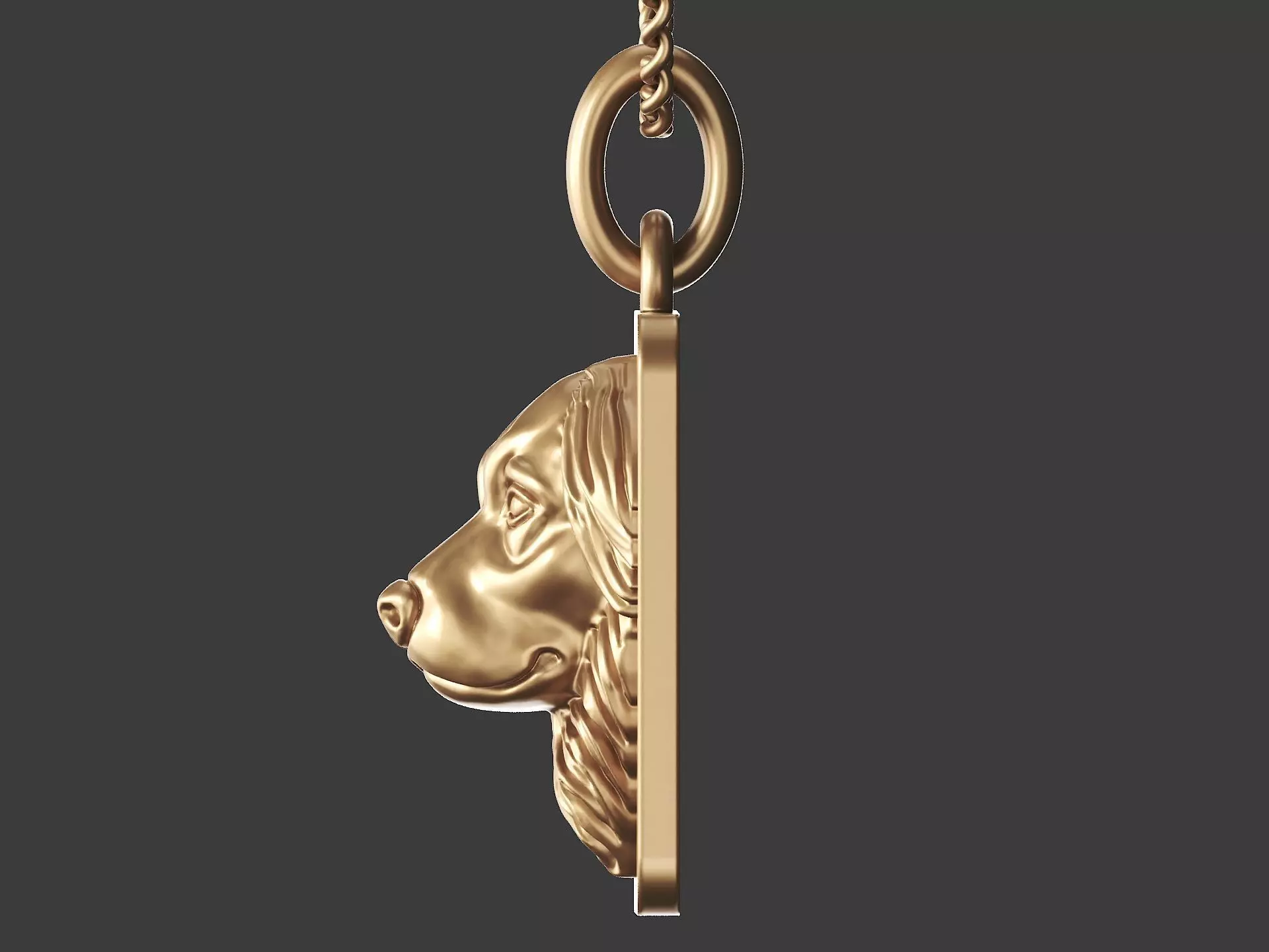 Dog Head Pendant 3D Print 3D Model 3D print model_1
