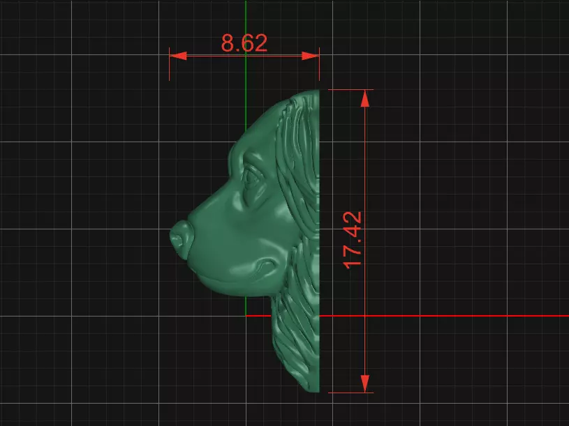 Dog Head Pendant 3D Print 3D Model 3D print model_8