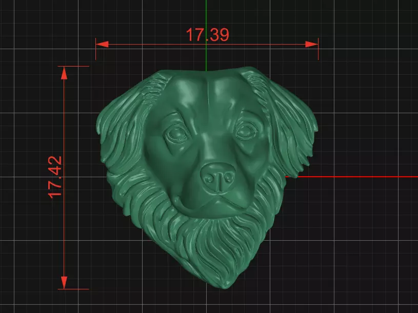 Dog Head Pendant 3D Print 3D Model 3D print model_7